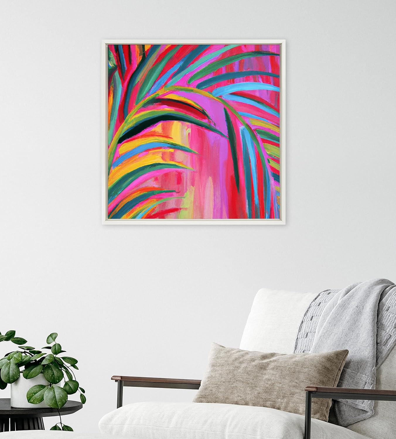 Kate and Laurel Sylvie Blank Framed Canvas Wall Art, 22x22 White, Modern Empty Canvas for Paint-Your-Own Art, Premium Canvas Already Framed
