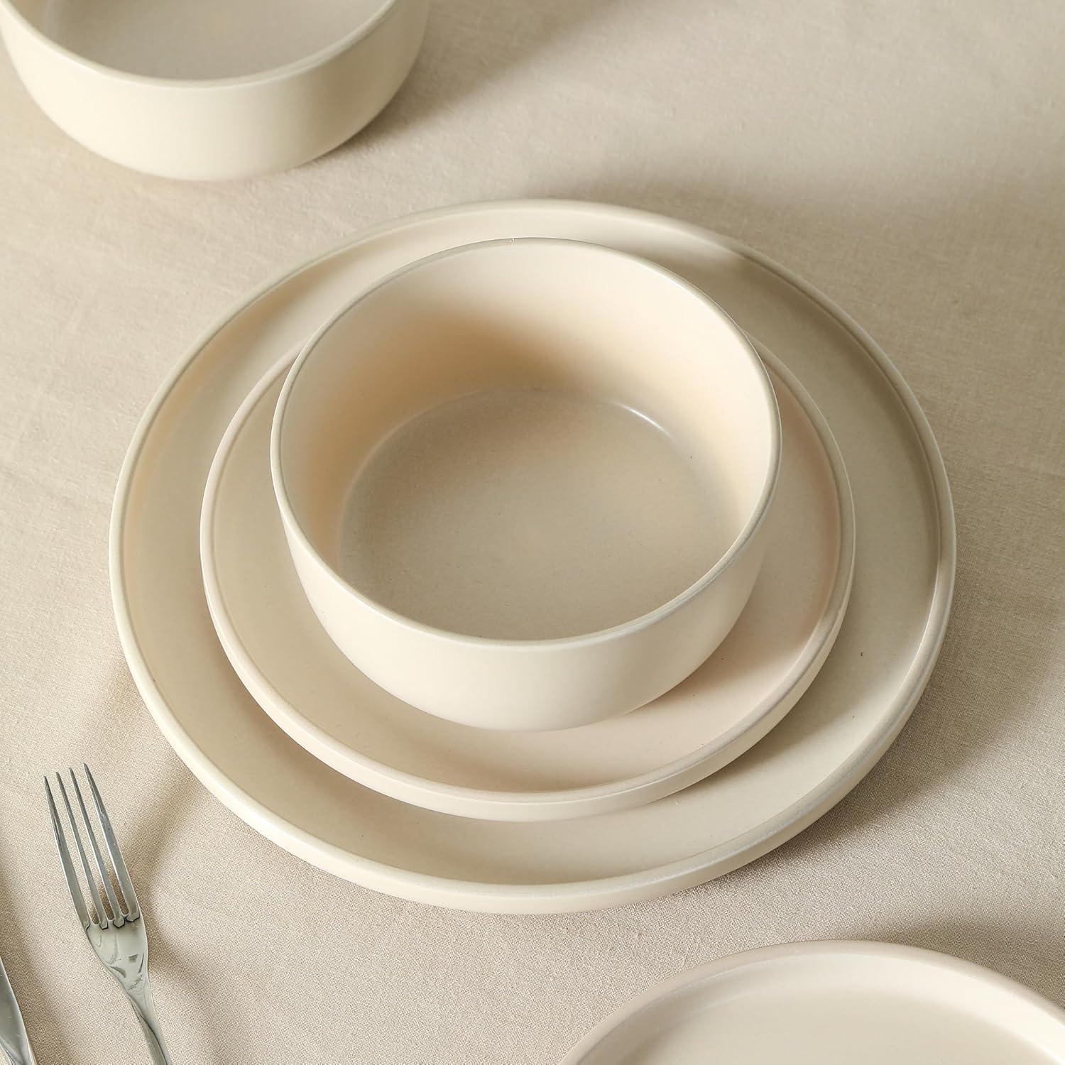 Earth & Clay Amber 24-Piece Dinnerware Set Stoneware