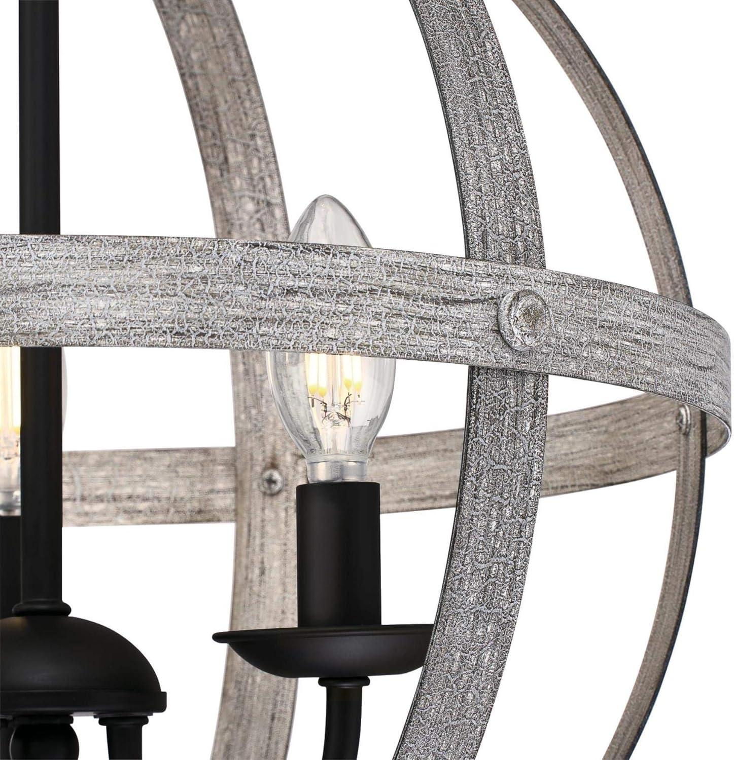 Westinghouse 6110400 Stella Mira 3 Light 15" Wide Pendant - Antique Ash / Matte Black