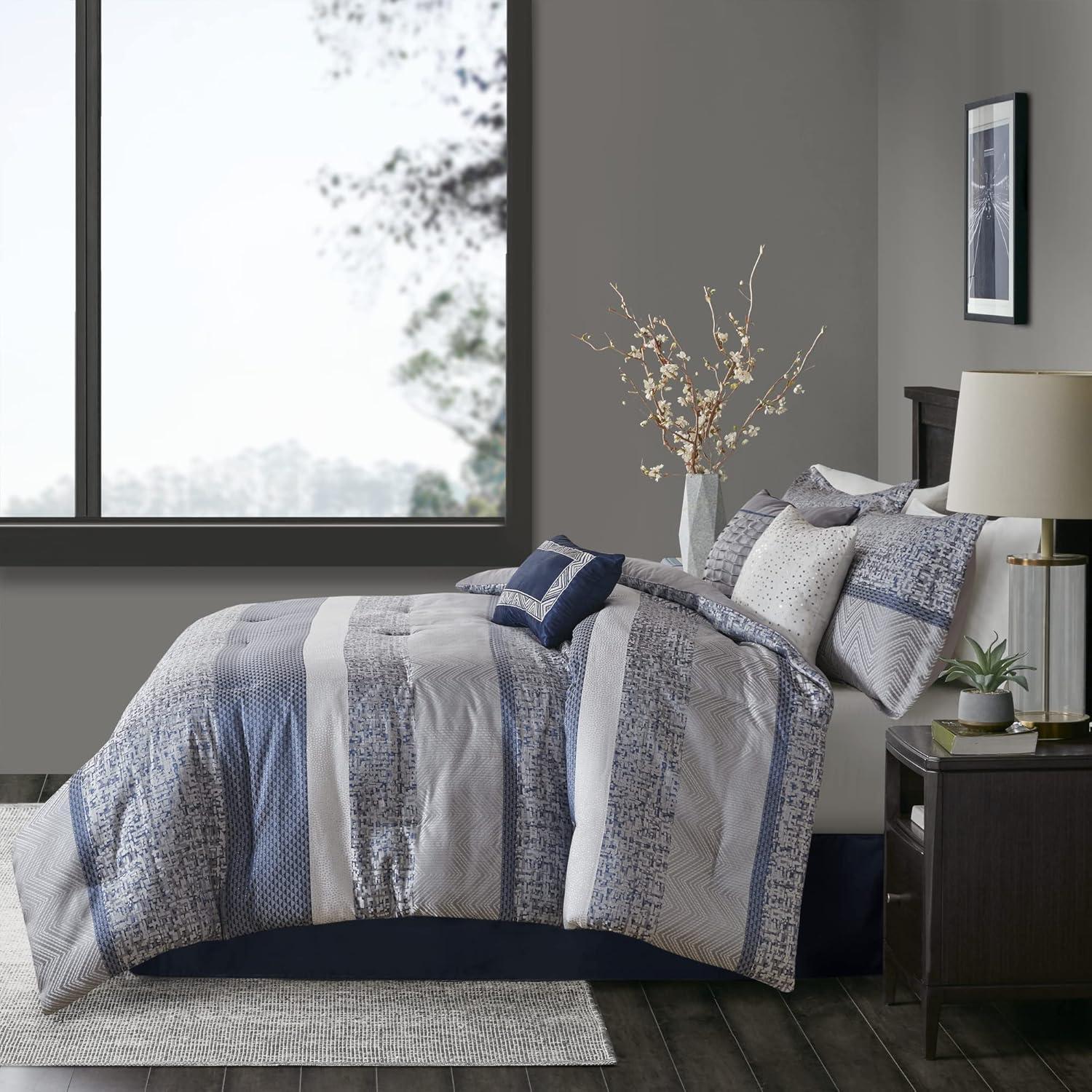Madison Park Rhapsody 7 Piece Jacquard Comforter Set