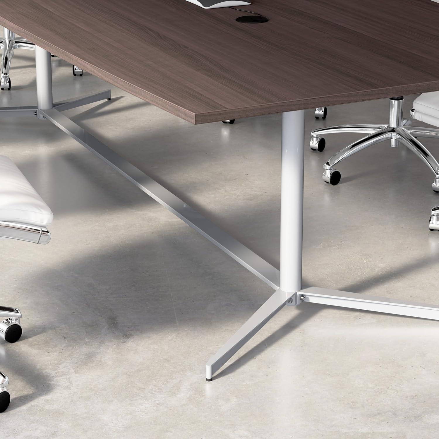 BBF Boat Shaped Conference Table with Metal Base