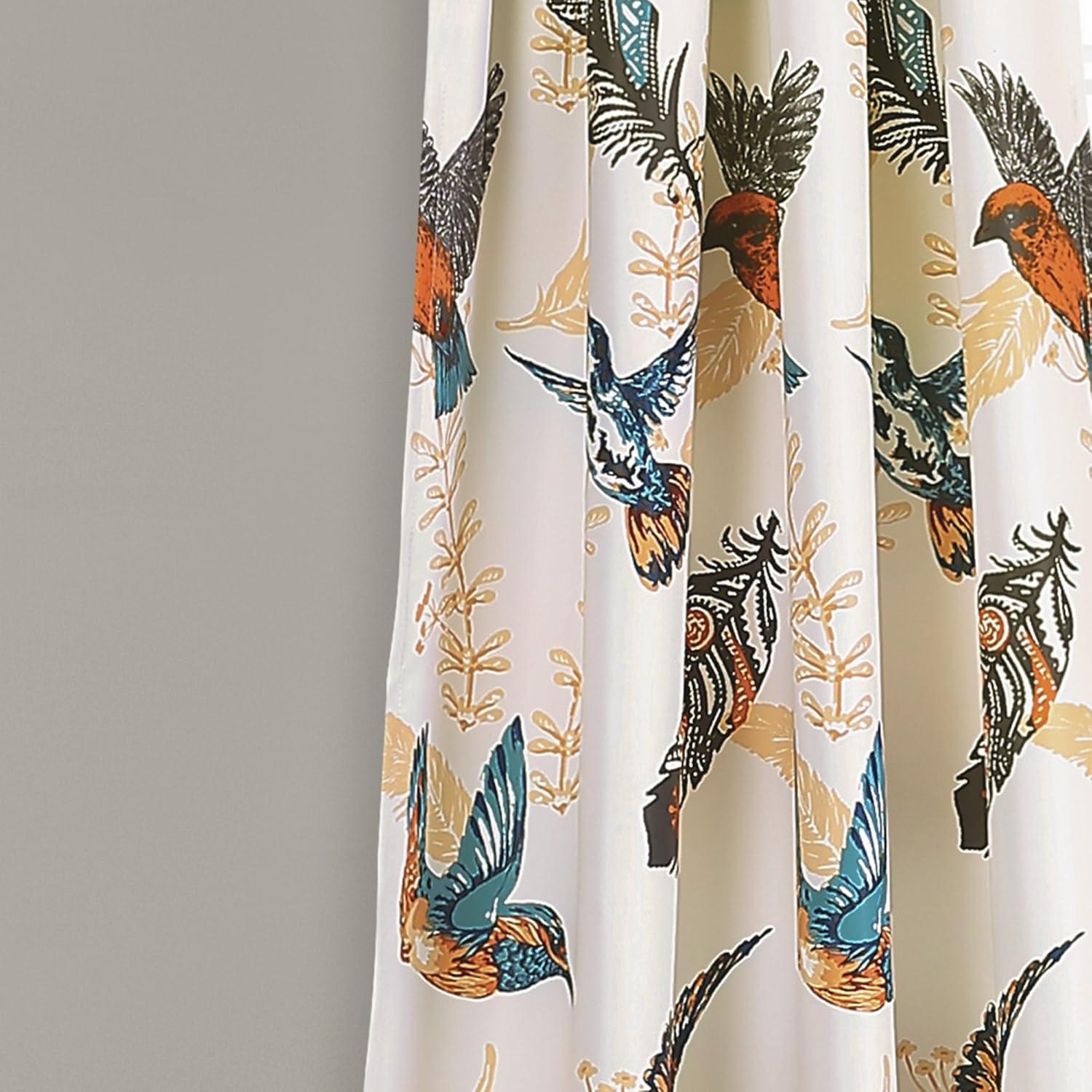 Bird Breeze Polyester Room Darkening Curtain Pair (Set of 2)