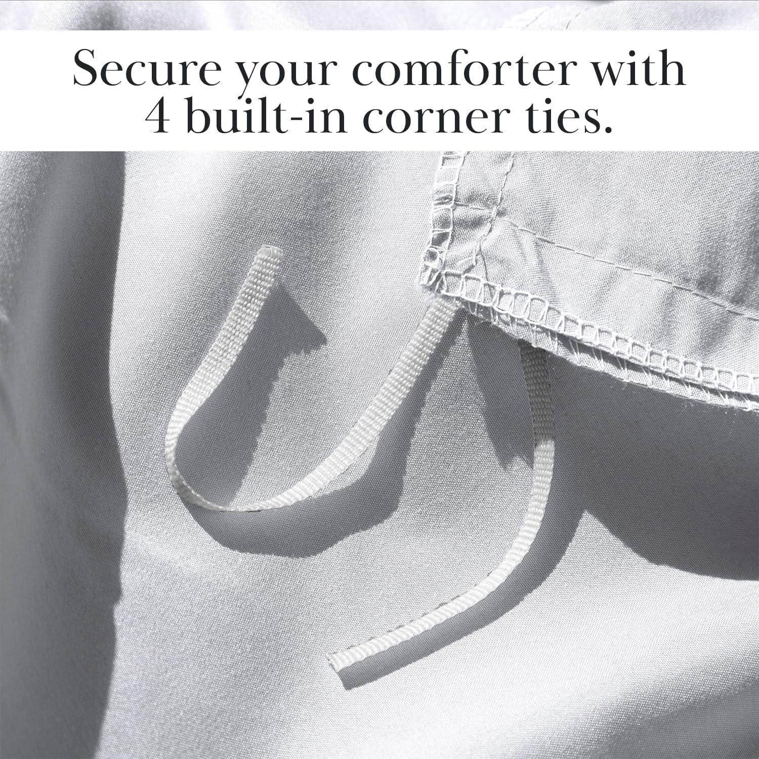 Southshore Fine Living, Inc. Urban Grid Collection Oversized King Duvet Cover Set, Printed Duvet Cover 3-Piece, Two Matching Shams (108 in Wide x 98 in Long), Black, King/California King