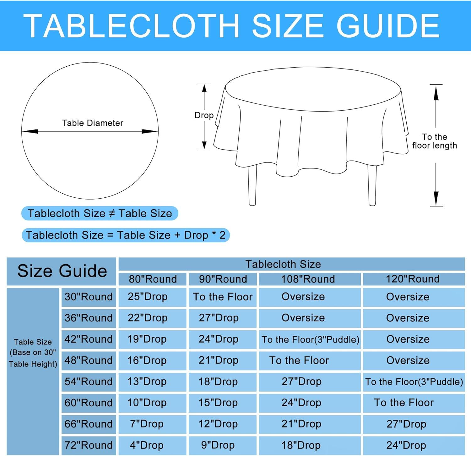 Hokku Designs Round Linen Tablecloth 90 Inch - Wrinkle And Stain Resistant Washable Polyester Fabric Table Cloth For Dining Room Kitchen Party, Beige