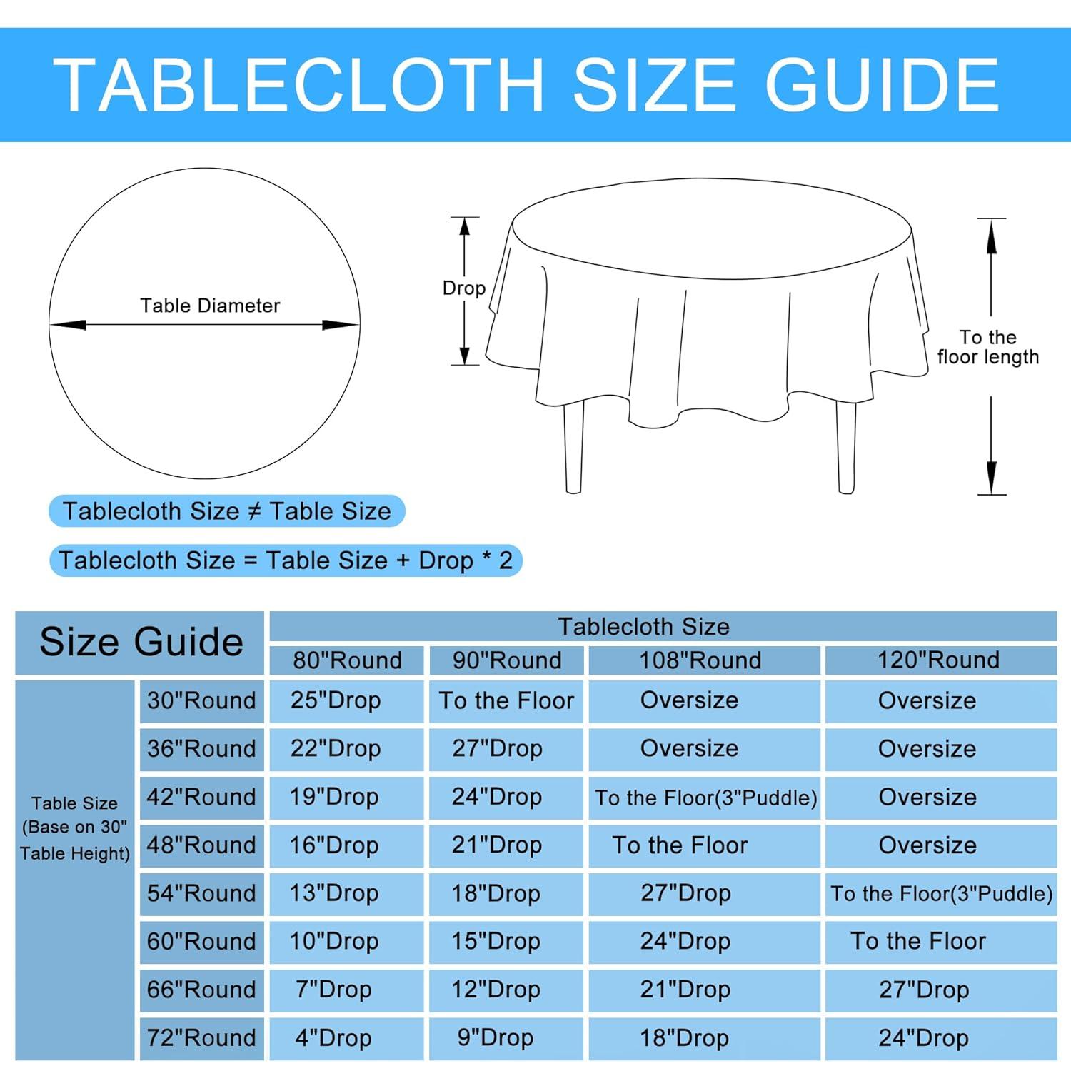 Hokku Designs Round Linen Tablecloth 90 Inch - Wrinkle And Stain Resistant Washable Polyester Fabric Table Cloth For Dining Room Kitchen Party, Beige