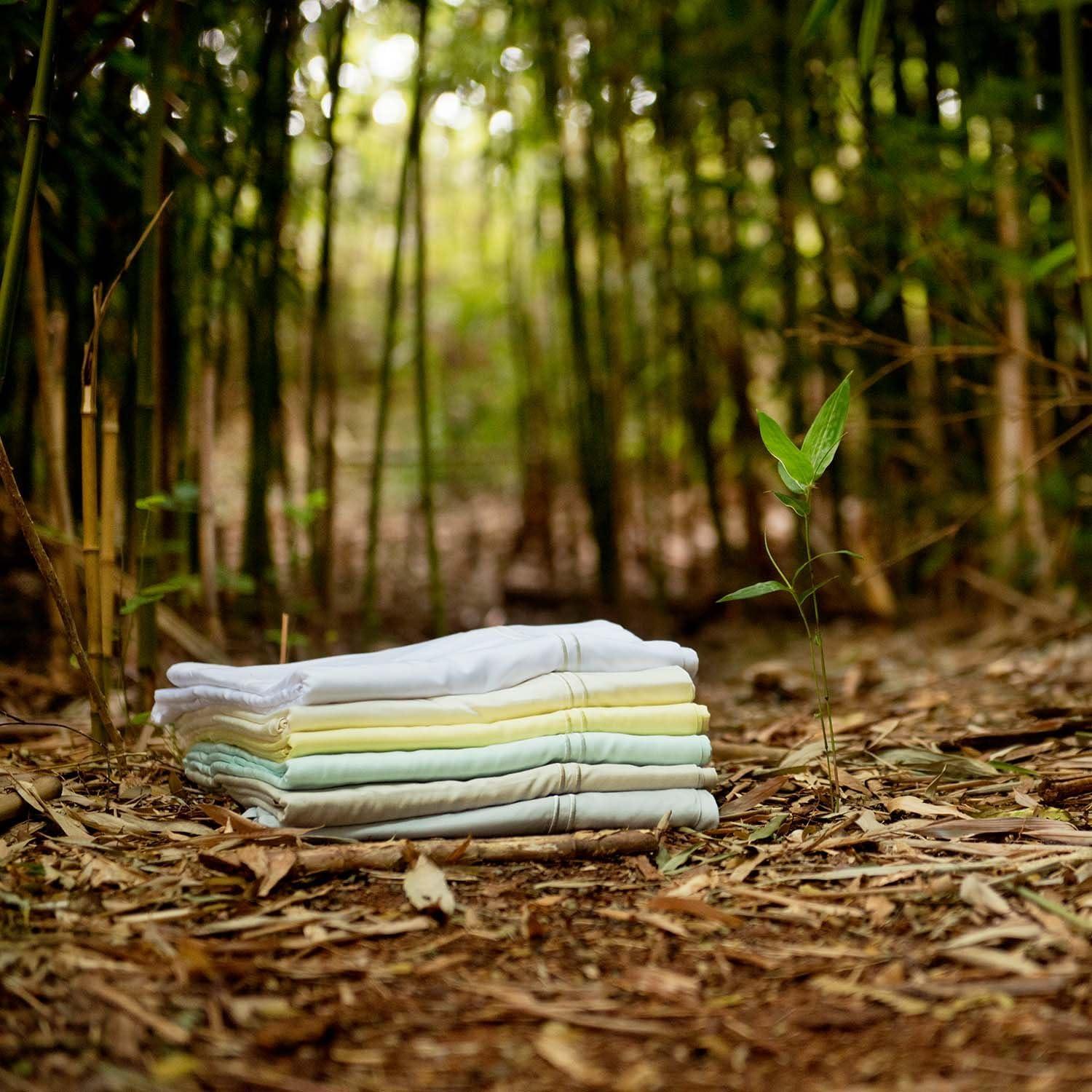 Twin White Bamboo Deep Pocket Sheet Set