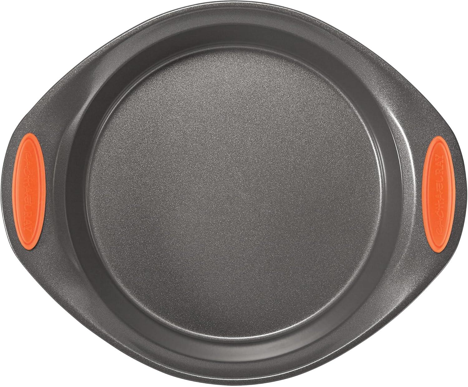 9-Inch Round Gray Nonstick Cake Pan with Grips