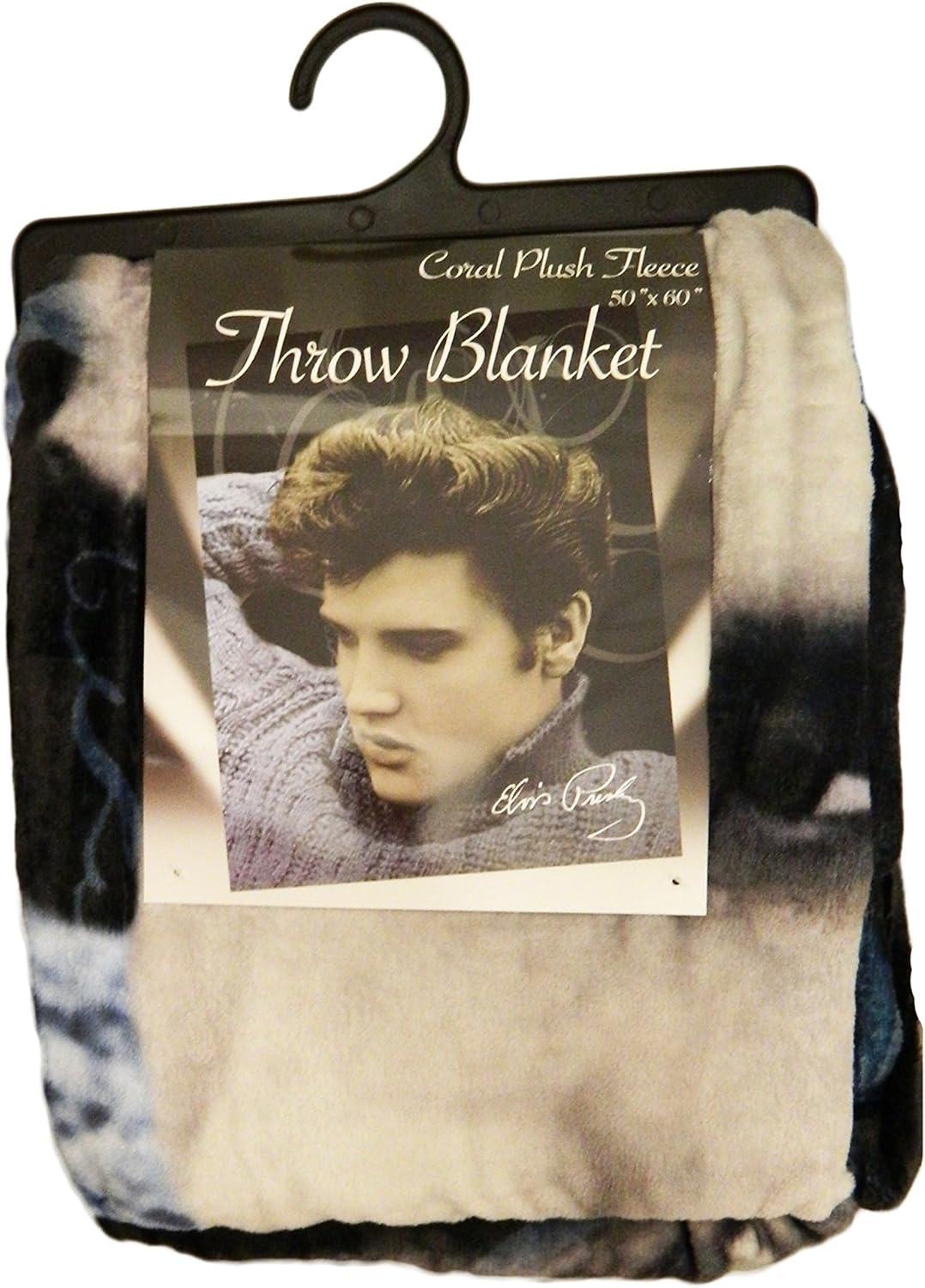 King Size Blue Fleece Music Throw Blanket