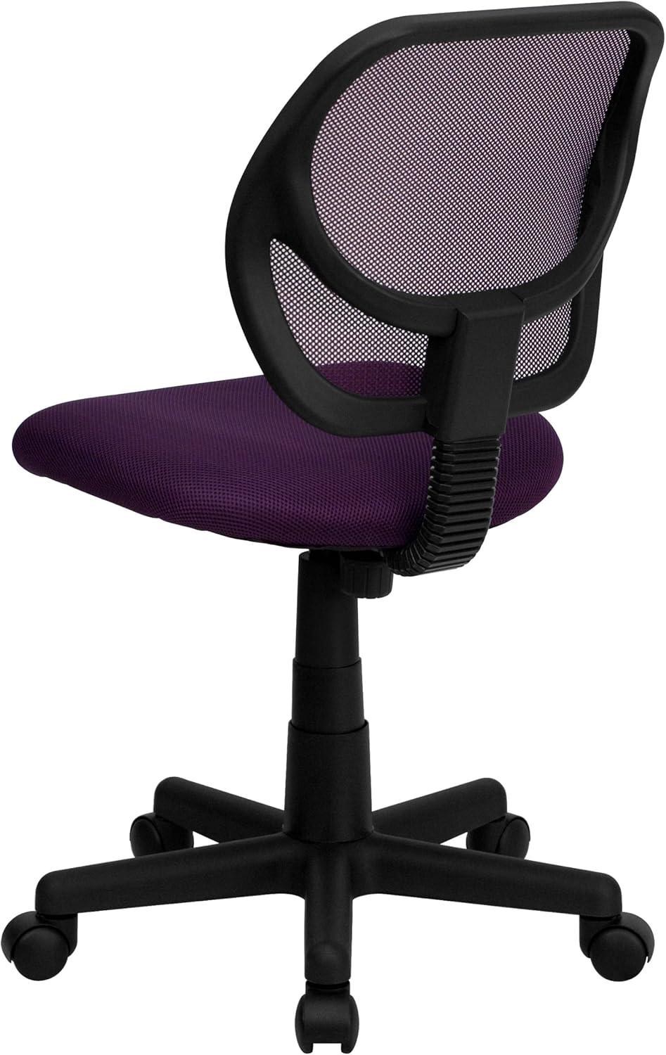 Flash Furniture Low Back Purple Mesh Swivel Task Office Chair