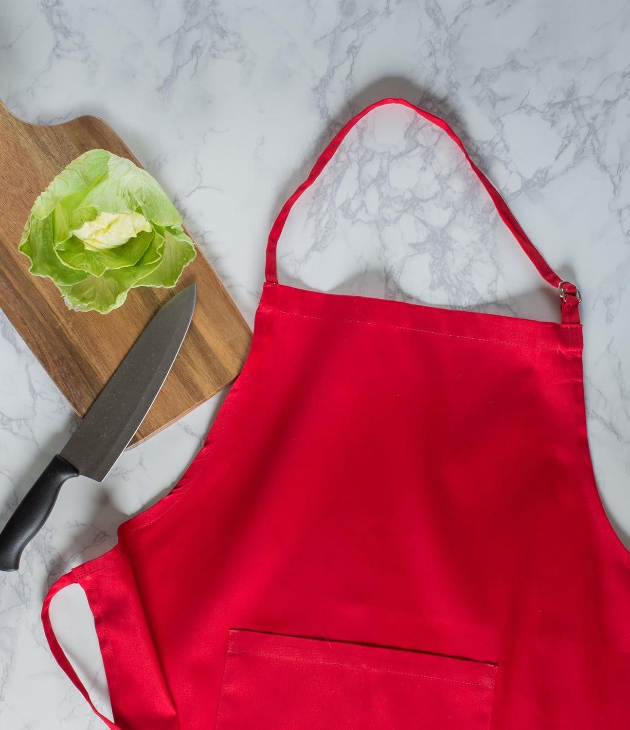 Design Imports  Chino Chef Apron Tango Red