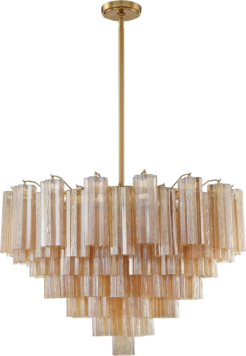 Crystorama Lighting Addis 16 - Light Chandelier in  Aged Brass