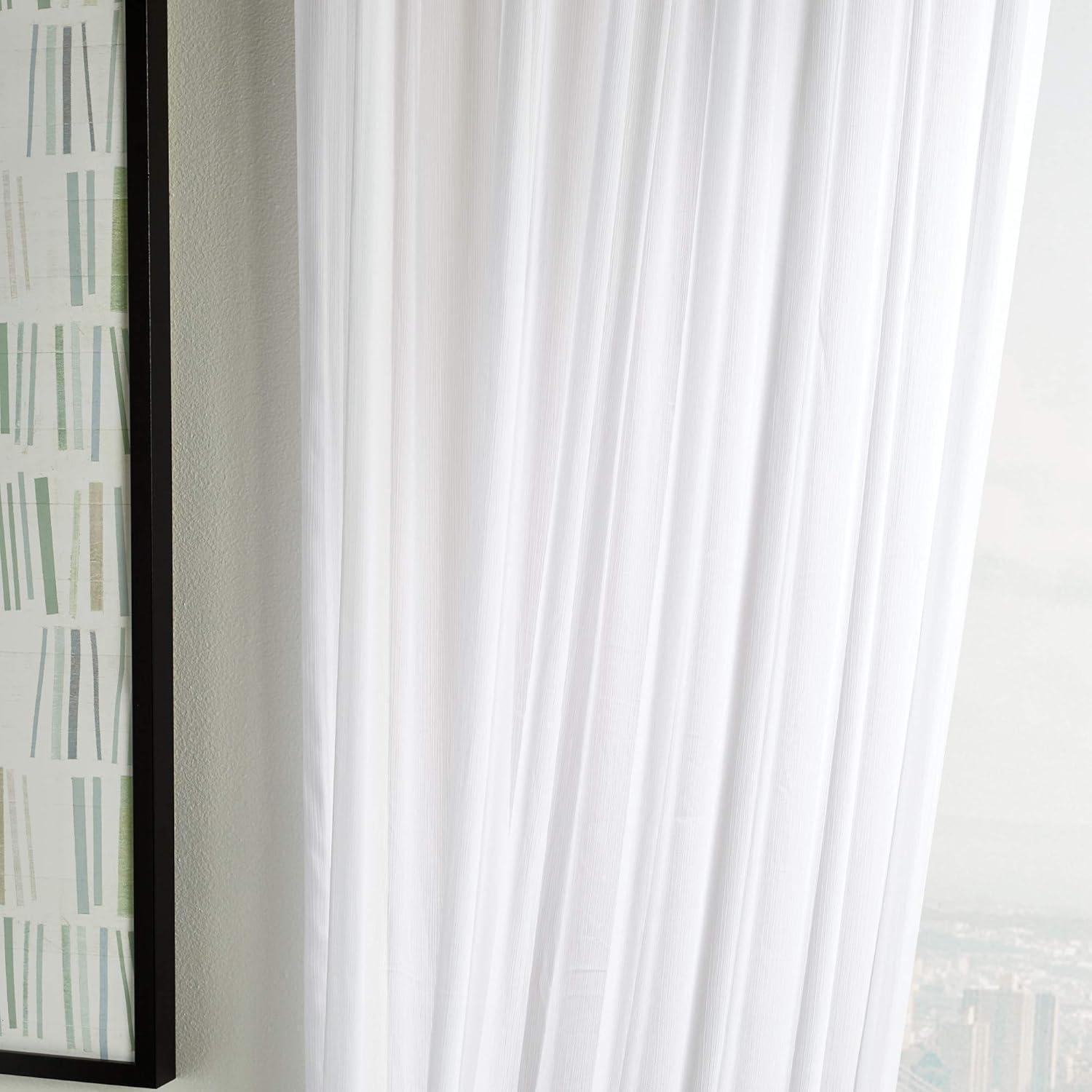 Glacier Solid Sheer Rod Pocket Curtain Panels