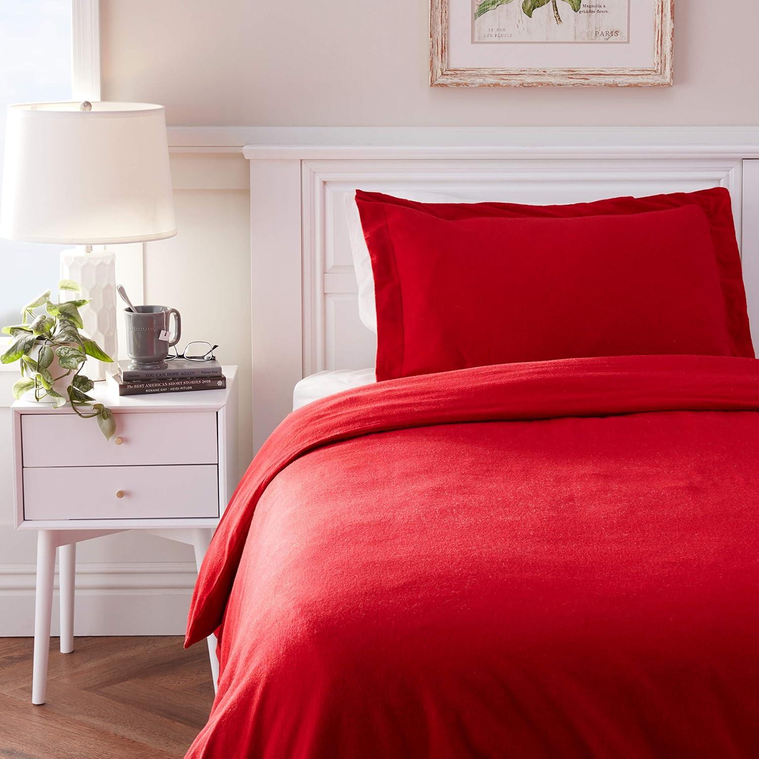 Pointehaven Flannel Duvet Cover Set