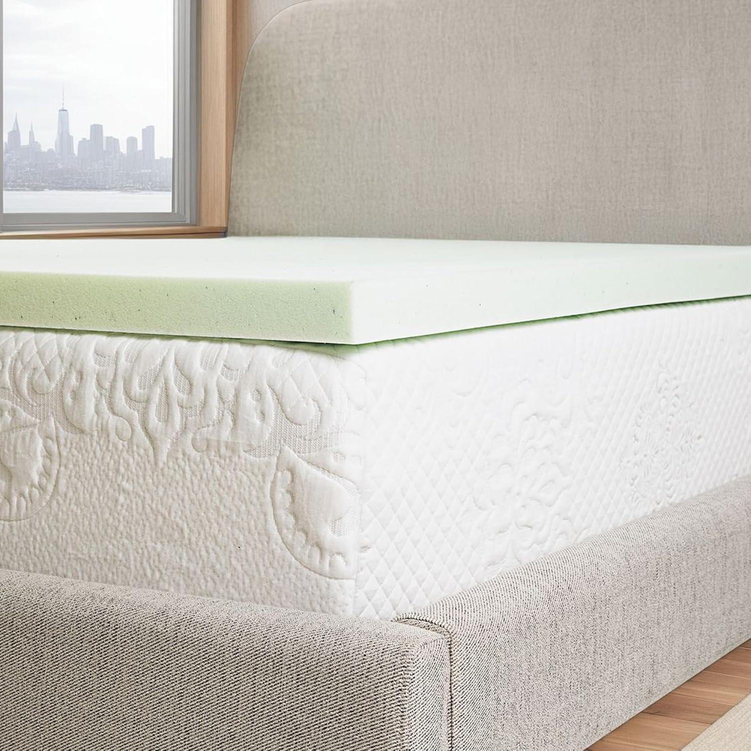 Bridgevine Home 3 inch Queen Size Cool Gel Memory Foam Mattress Topper