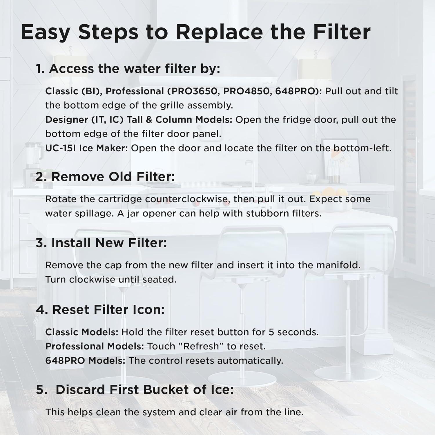 Fit For AirfridgeFilter s-ub----zero 4204490( 2 Pack)