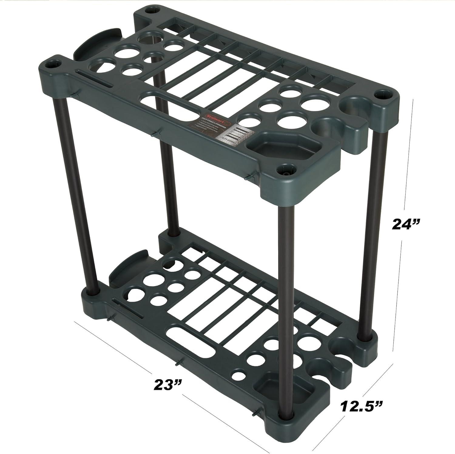 Garden Tool Organizer ? 23-inch-long Utility Rack Holds up to 30 Yard Tools to Maximize Floor Space ? Garage Tool Storage and Organizers by Stalwart