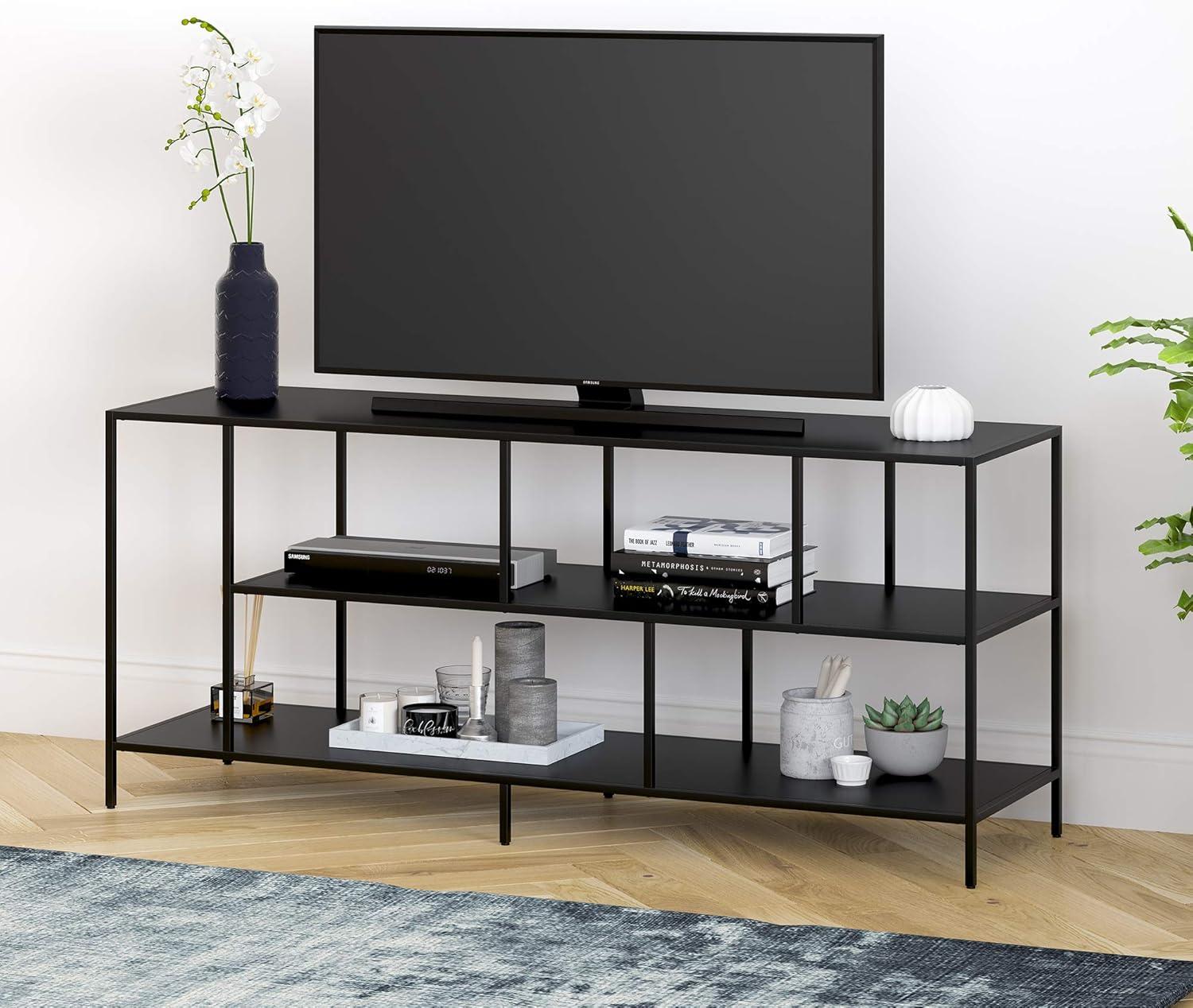 Three Shelf TV Stand in White - Henn&Hart