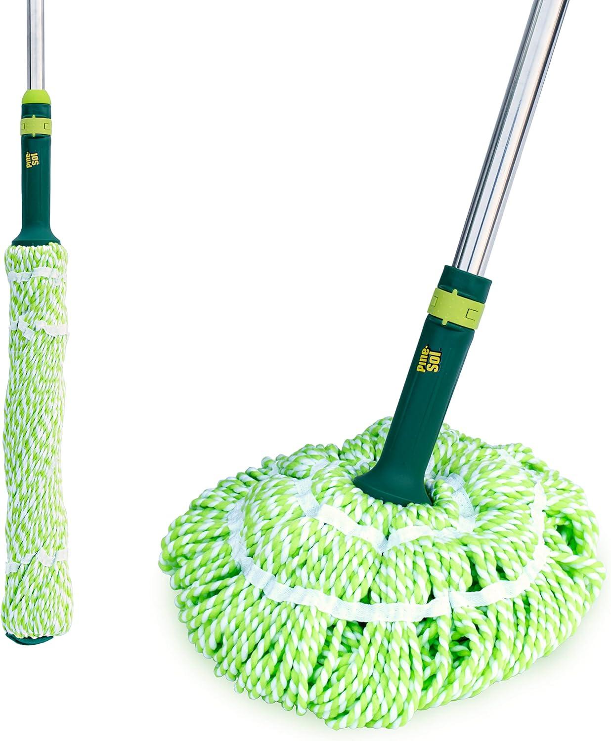 Pine-Sol Green Microfiber Twist Mop with Extendable Stainless Steel Handle