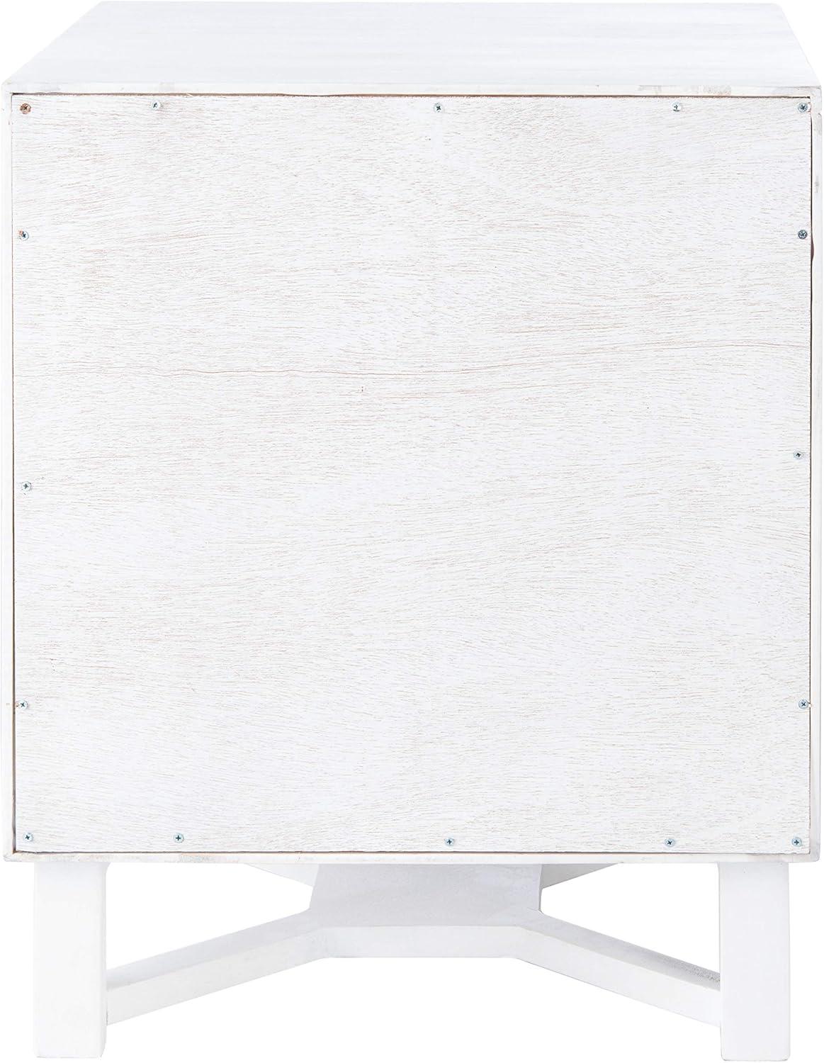 Hedwig 2 Drawer Nightstand - White/Natural - Safavieh.