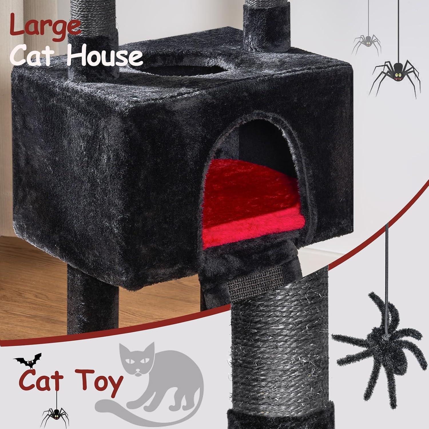 Gothic Cat Tree with Coffin, Gothic Cat Tower with Condo