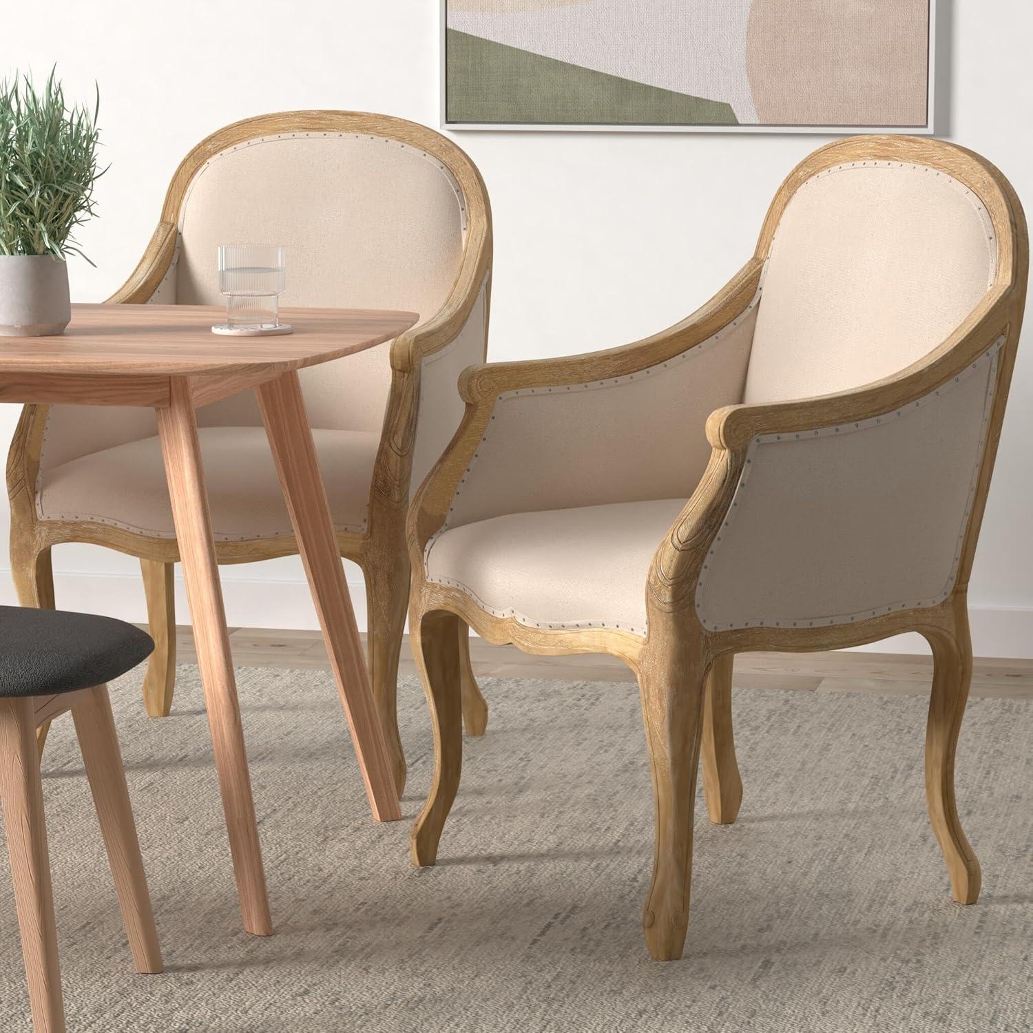 Esther Arm Chair - MCR4575B - Grey/White - Safavieh