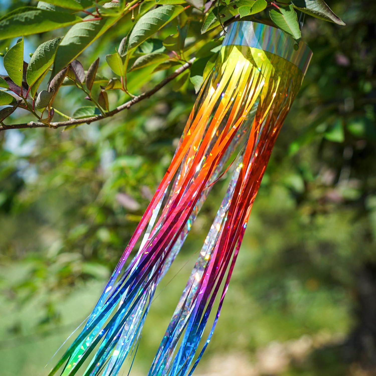 Rainbow Mylar Windsock 51 H x 4 W