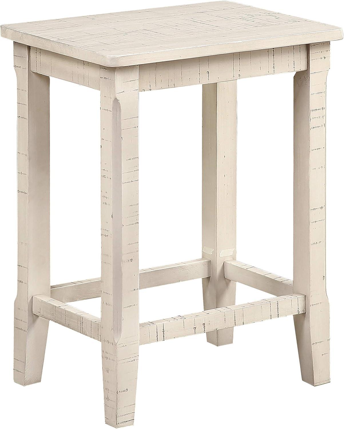 OSP Furniture Nashville Kitchen Island with Cement like Grey Top and 2 Stools