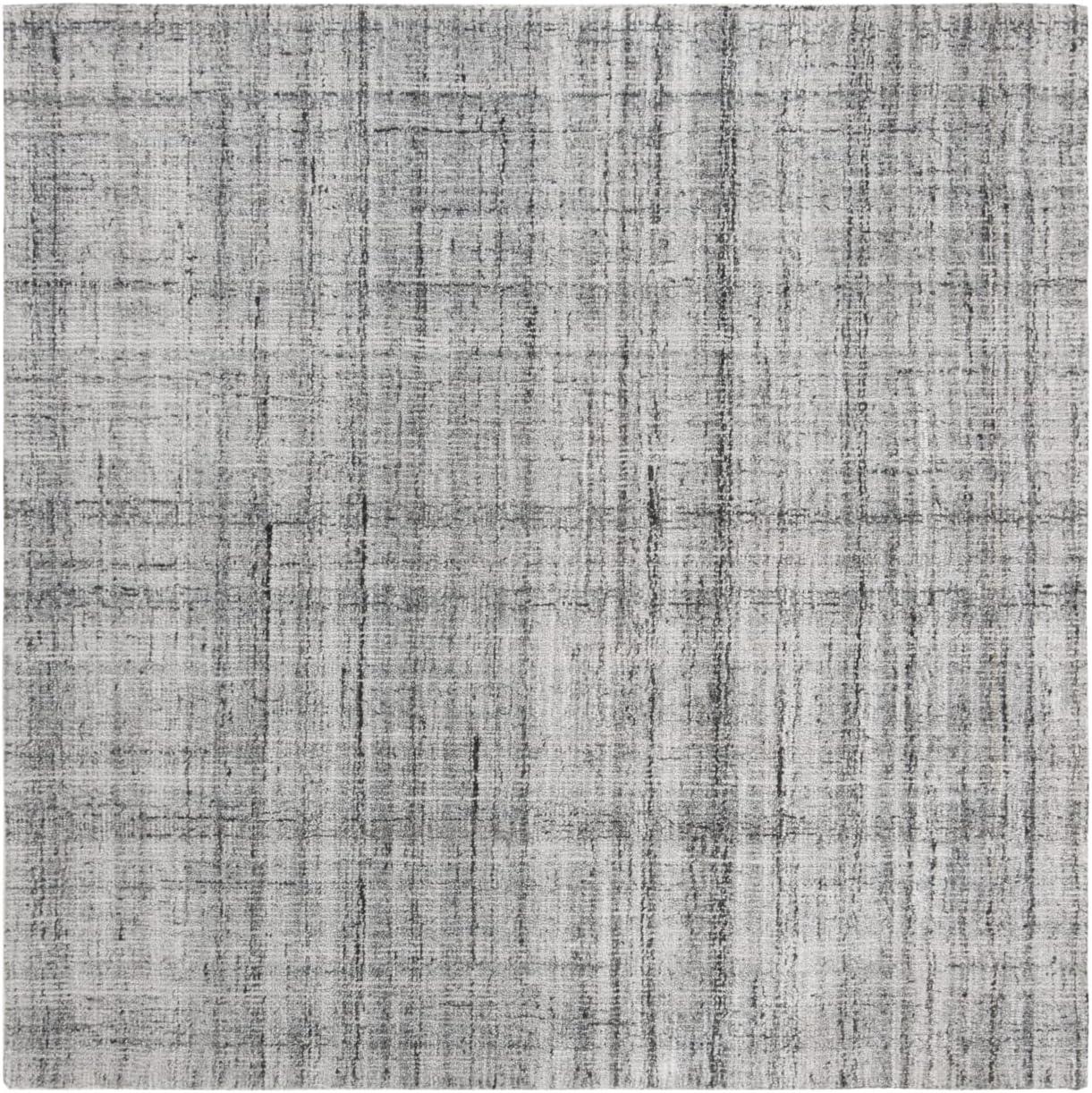 SAFAVIEH Abstract Bailey Striped Area Rug, Grey/Black, 8' x 8' Square