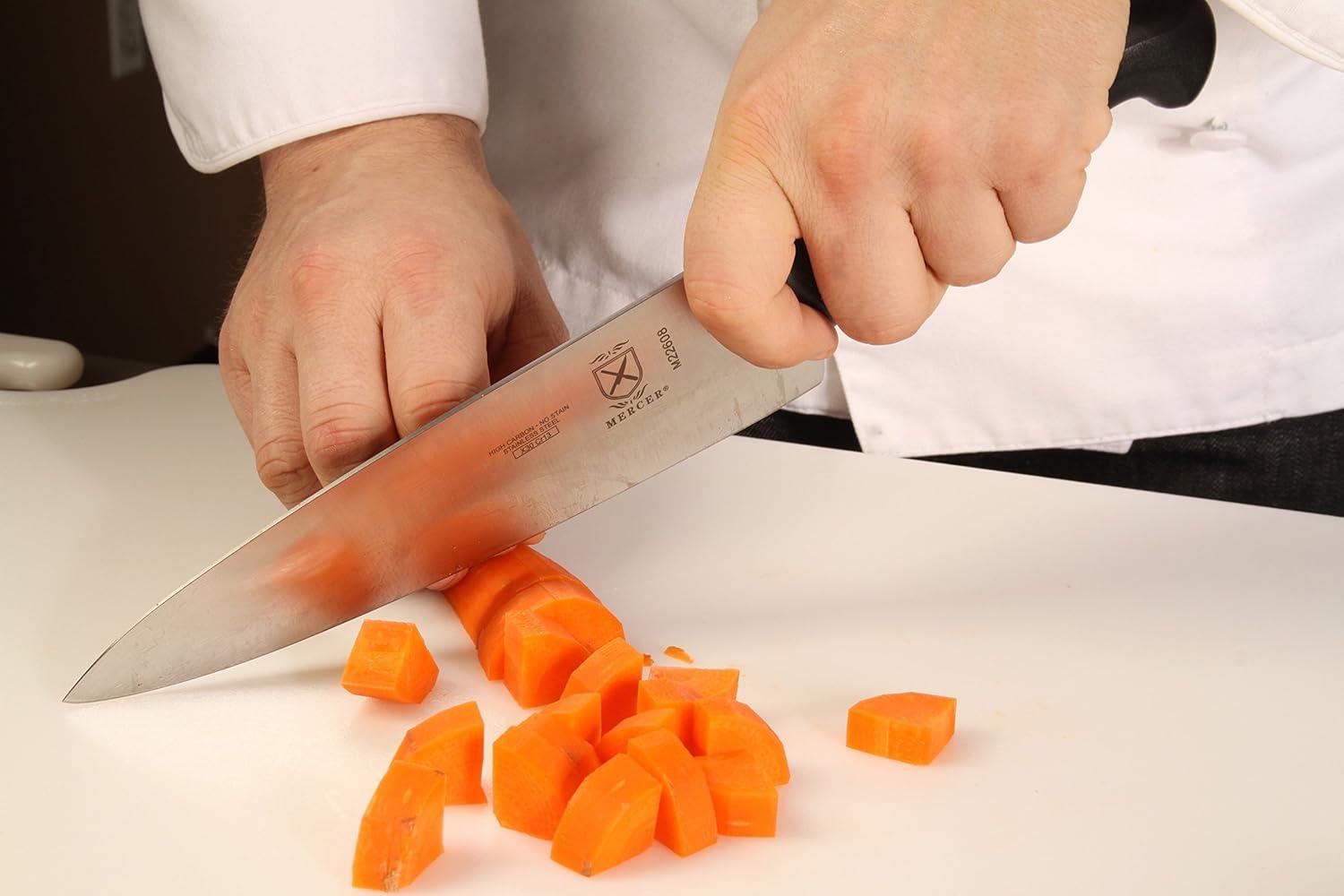Mercer Culinary Millennia 8" Steel Chef's Knife, Black