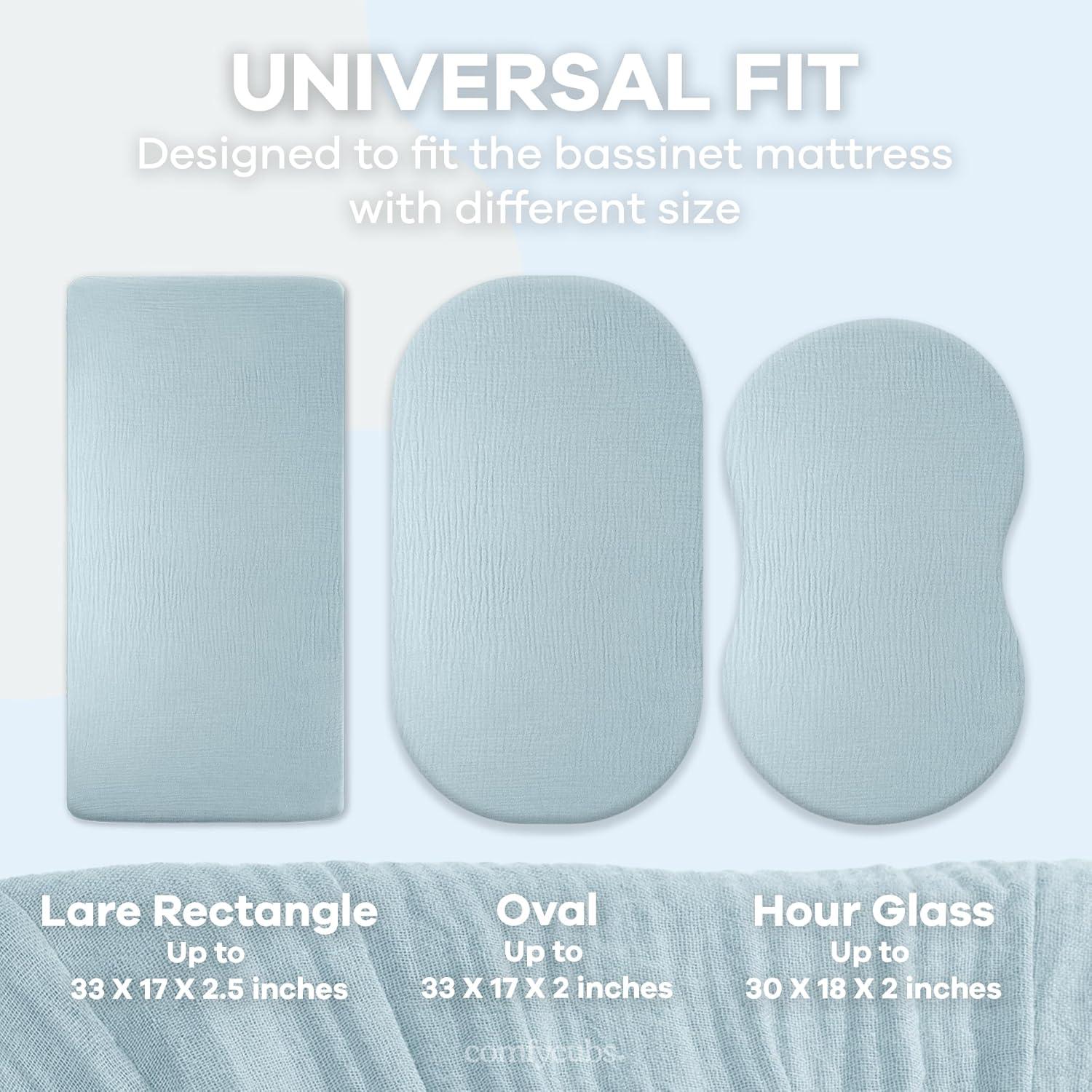 Comfy Cubs Fiited Sheets Cotton Blend Fitted Bassinet Sheet