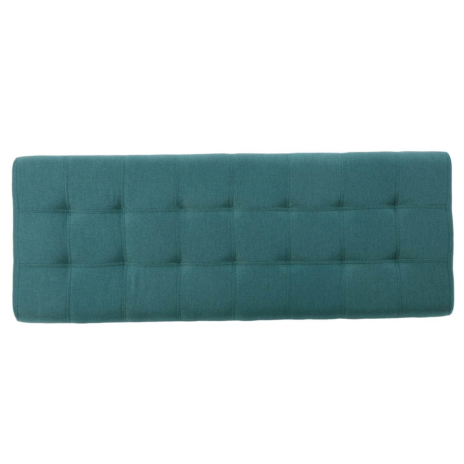 Mission Storage Ottoman - Dark Teal - Christopher Knight Home: Upholstered, Tufted Top, Rectangular Shape