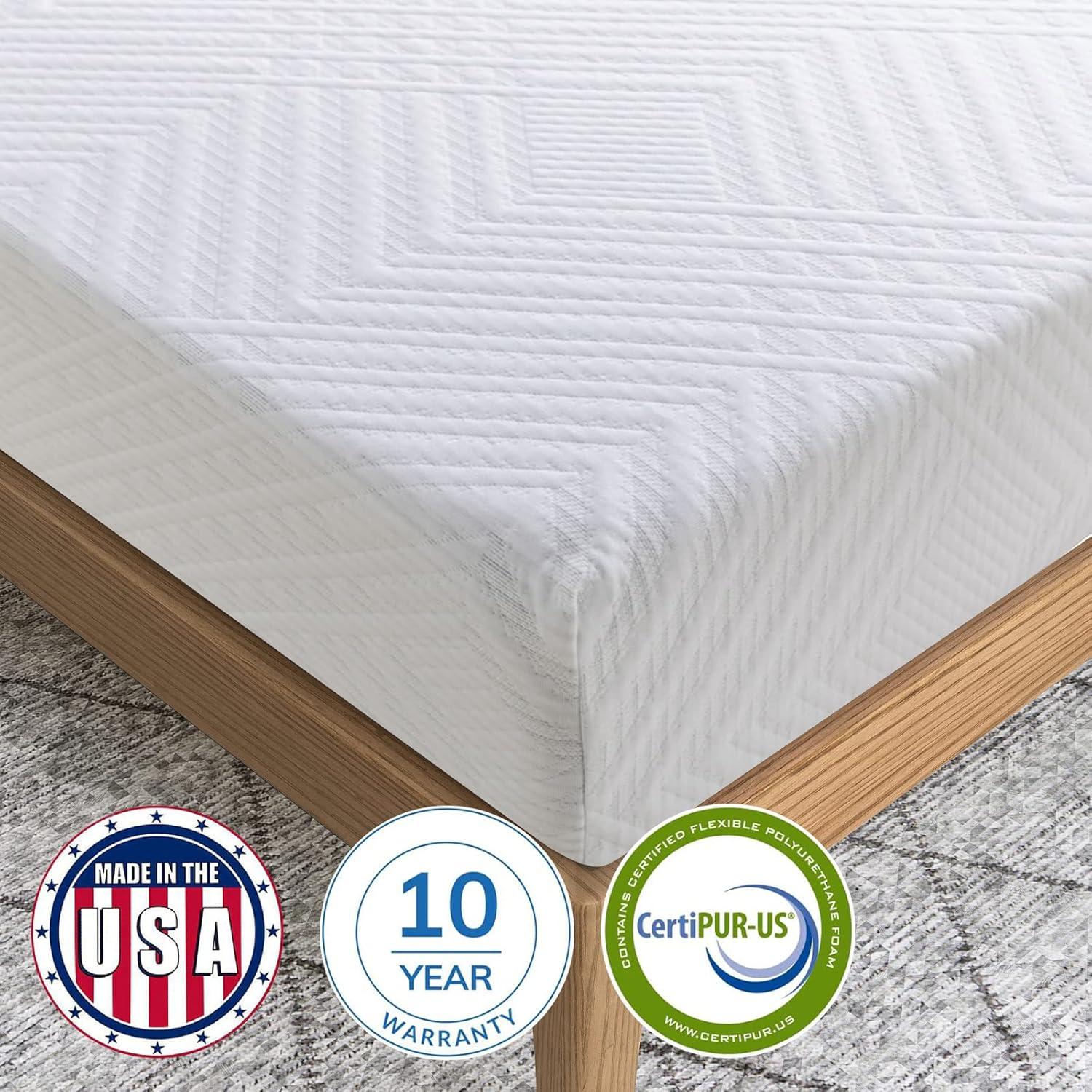 Full White Gel Memory Foam Adjustable Bed Mattress