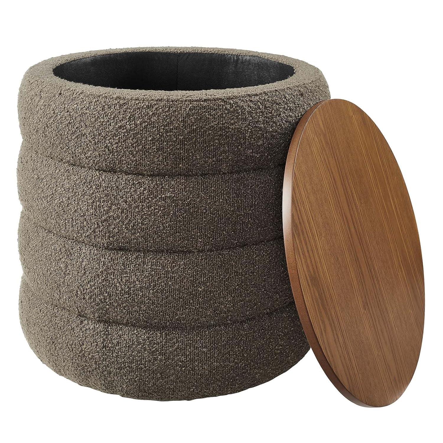 Modway Modway Mezzo 17.3" Wide Round Storage Ottoman