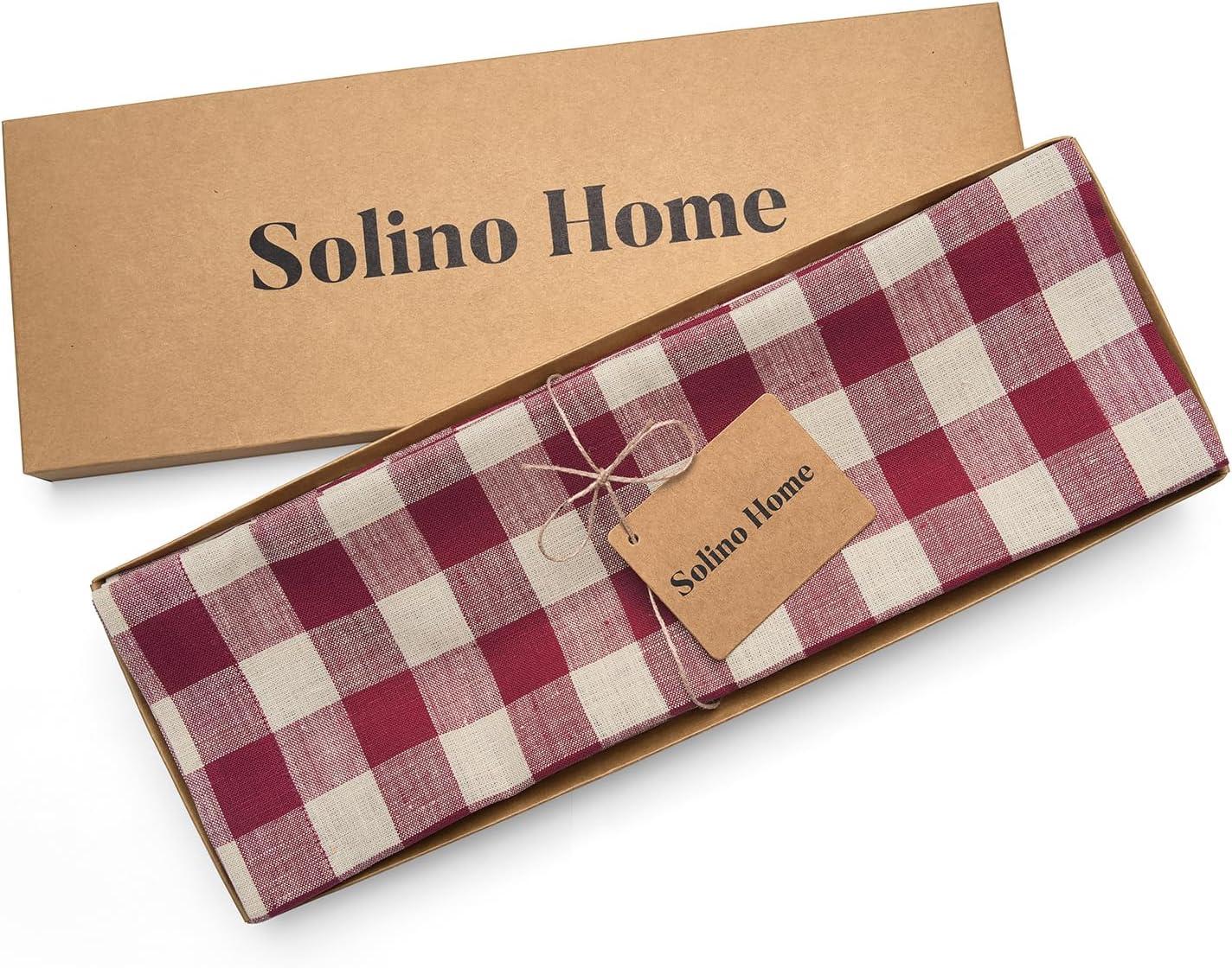Solino Home Morgan Check - 100% Pure Linen Placemats (Set of 4)