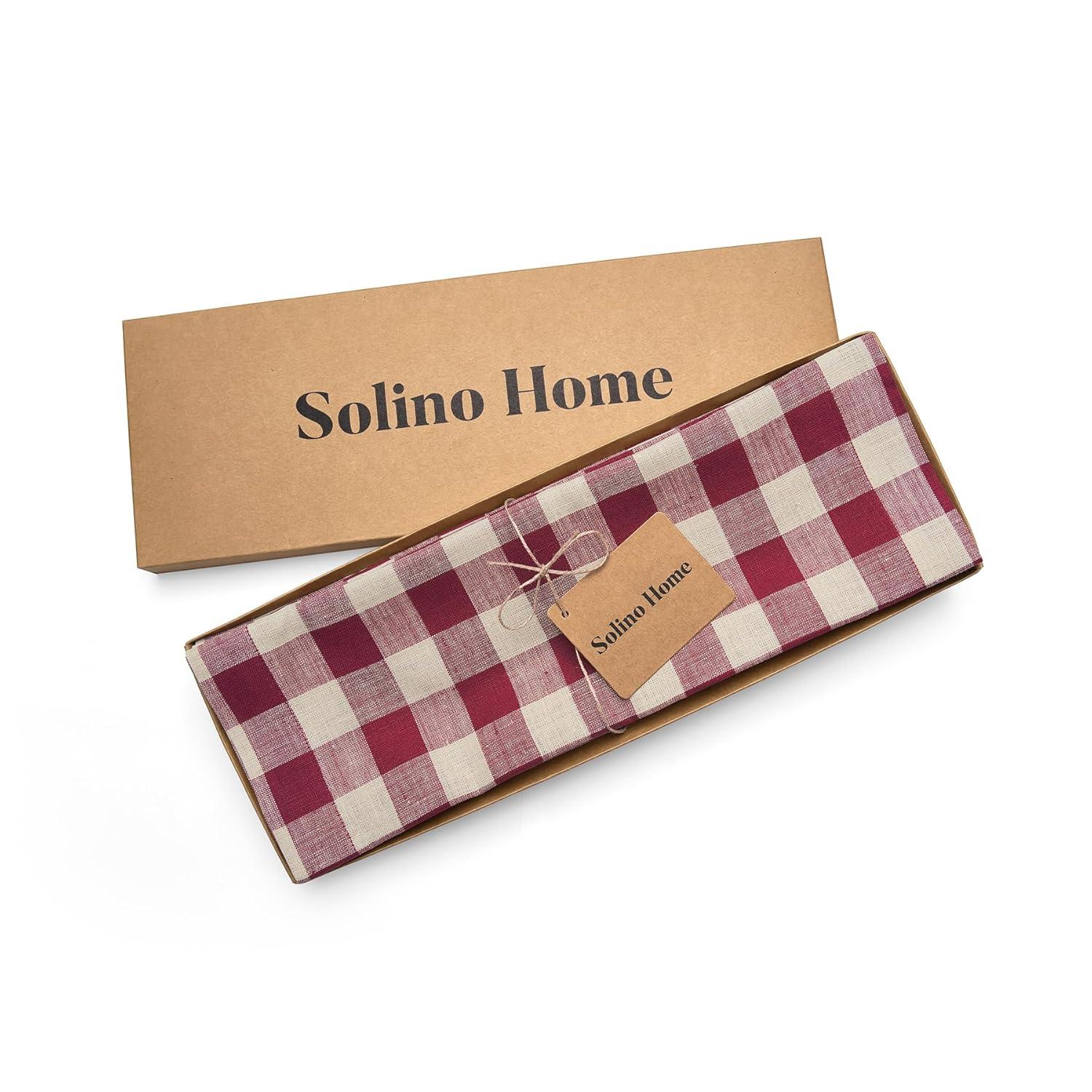 Solino Home Morgan Check - 100% Pure Linen Placemats (Set of 4)