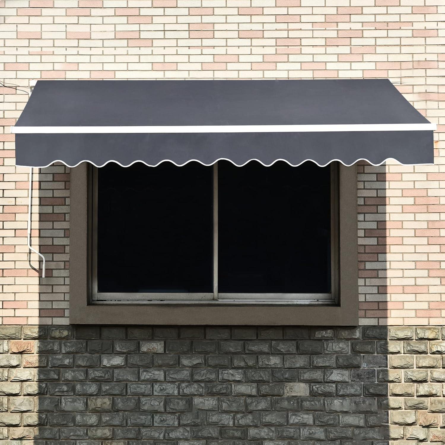 Newacme LLC Freeport Park Alvin 10 ft. W x 8 ft. D Retractable Patio Awning