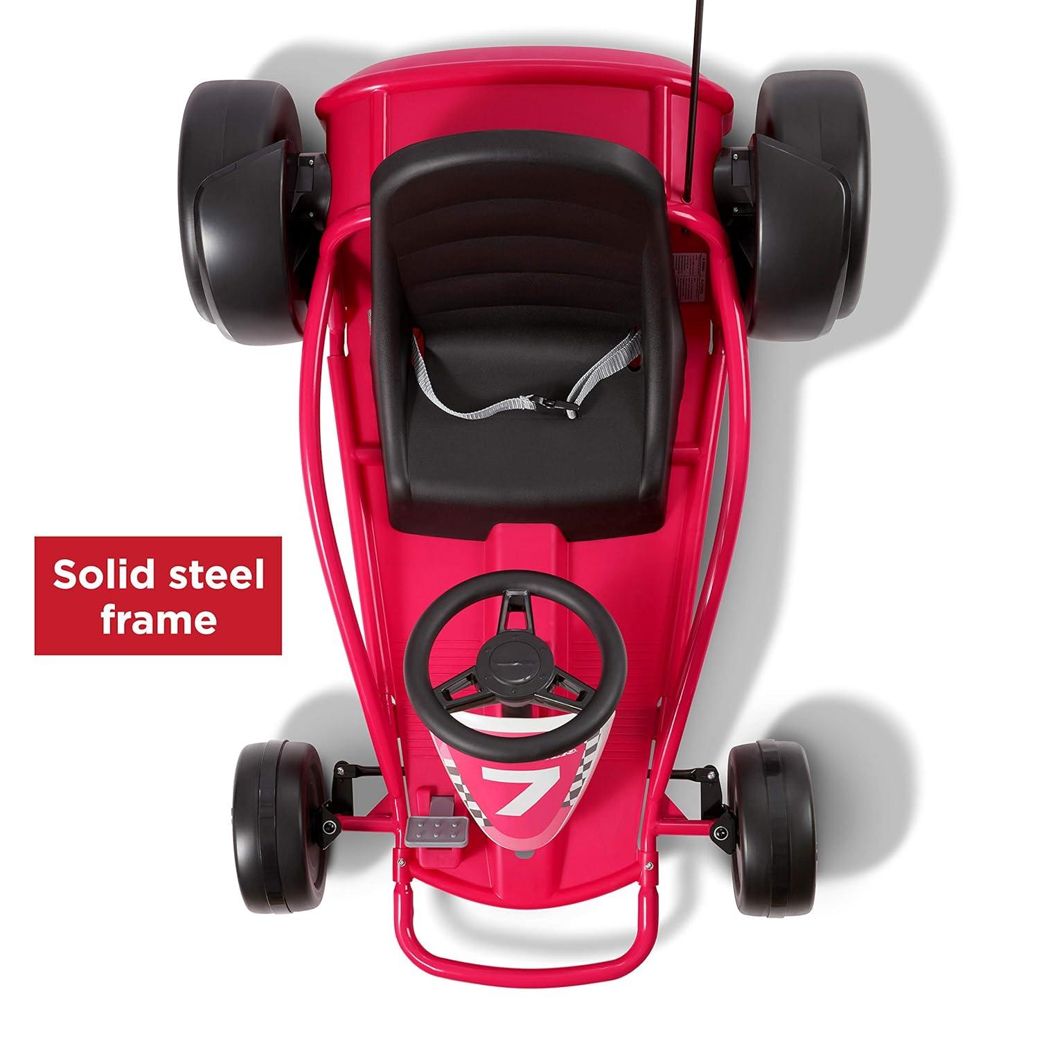 Radio Flyer Ultimate Go-Kart Kids Ride-On Toy, 24 Volts, Outdoor Fun with 3 Speed Settings and Automatic Braking, Pink