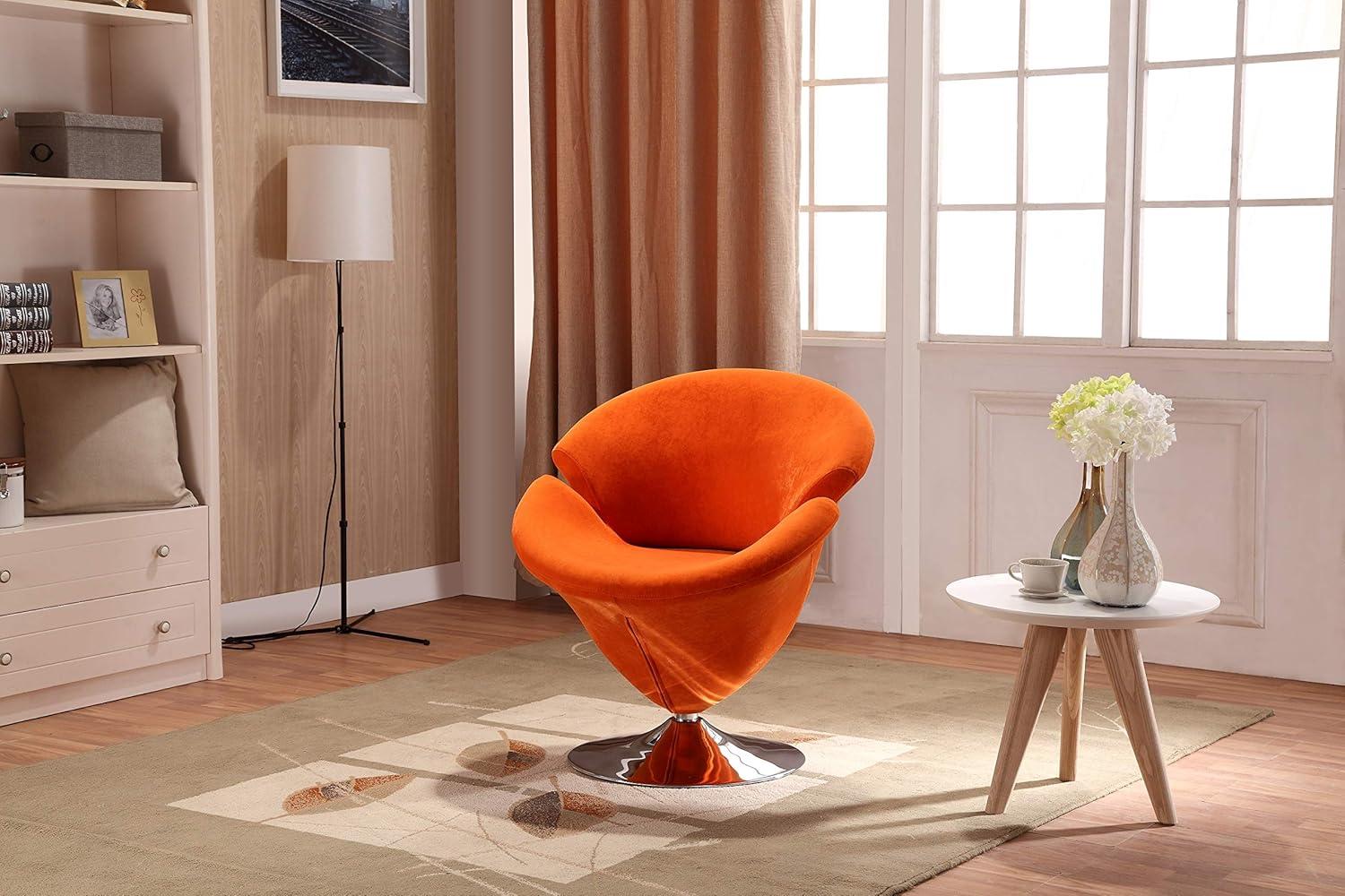 Tulip Velvet Swivel Accent Chair - Manhattan Comfort