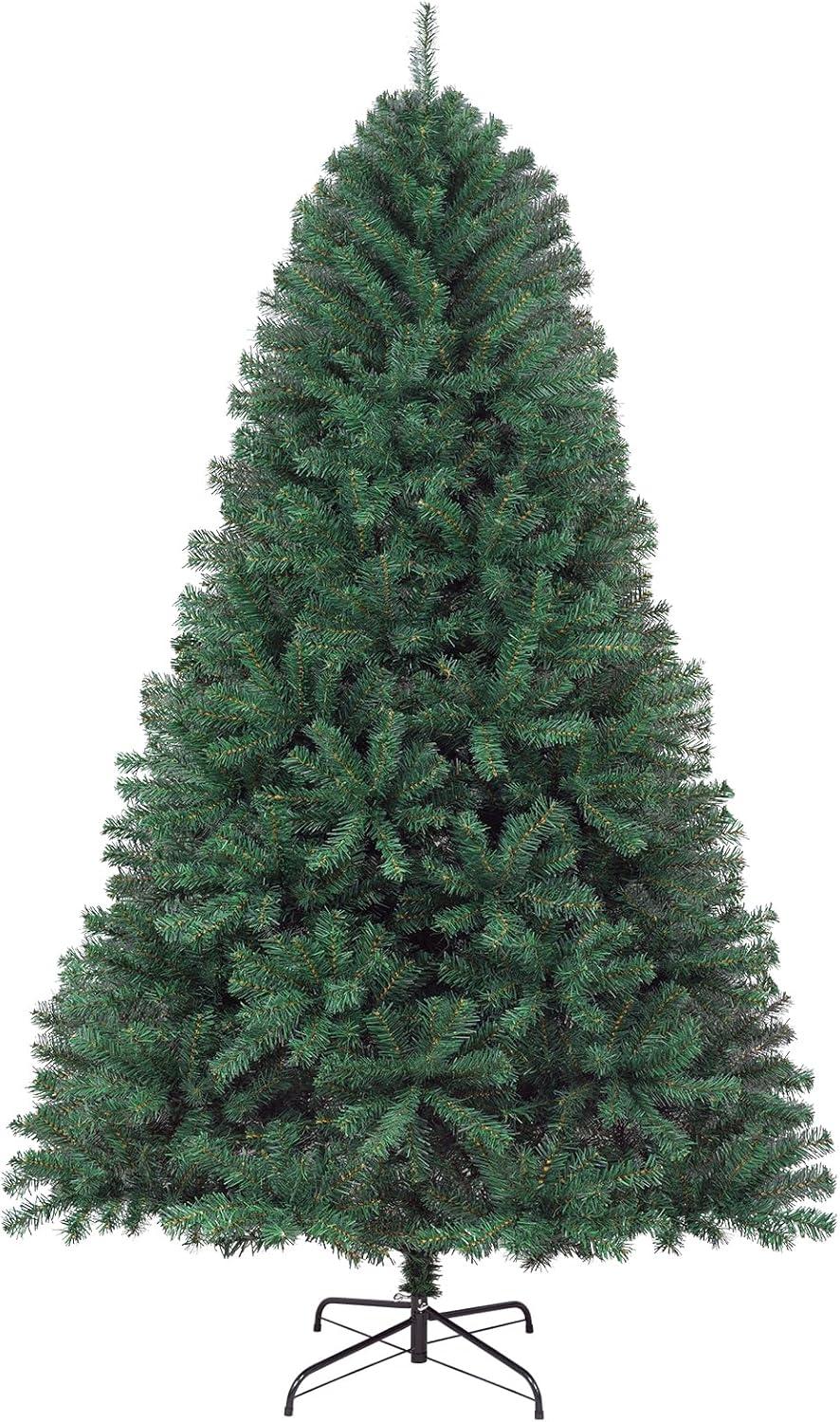 6ft Green Hinged Spruce Artificial Christmas Tree with Metal Stand