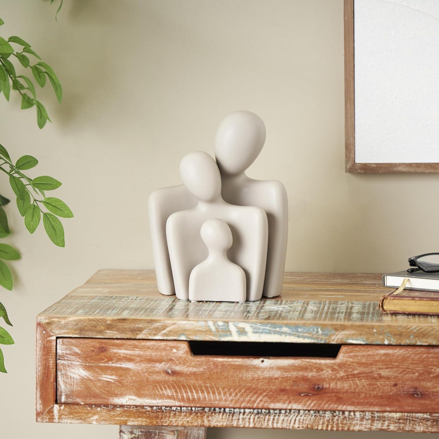 Brayden Studio® Buncie Ceramic Nesting Family People Decorative Cream Sculpture Set