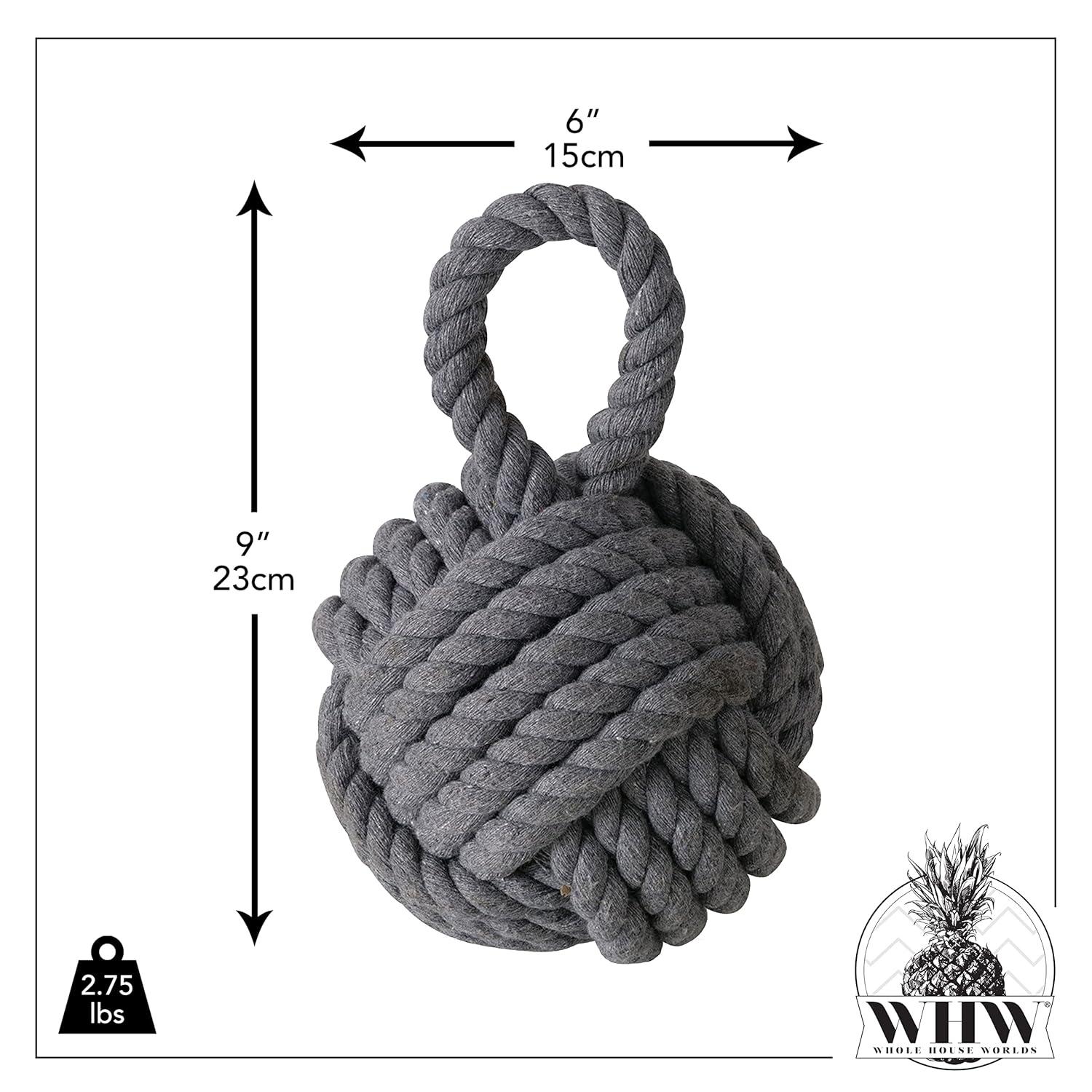 Whole House Worlds Monkey Knot Jute Weighted Floor Stop