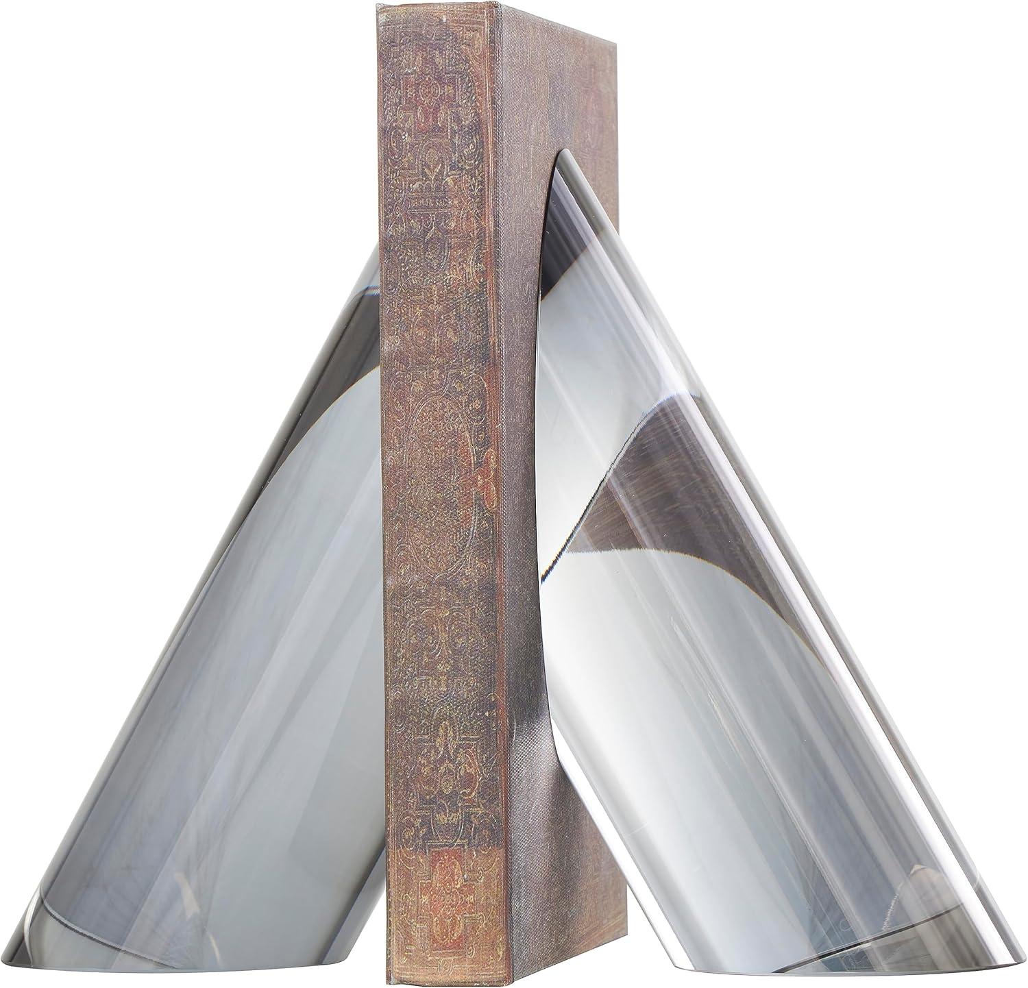 Glass Pyramid Shaped Non-skid Bookends