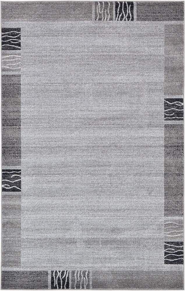 Modern Reversible Tufted Rug in Soft Gray - Easy Care, Stain-Resistant