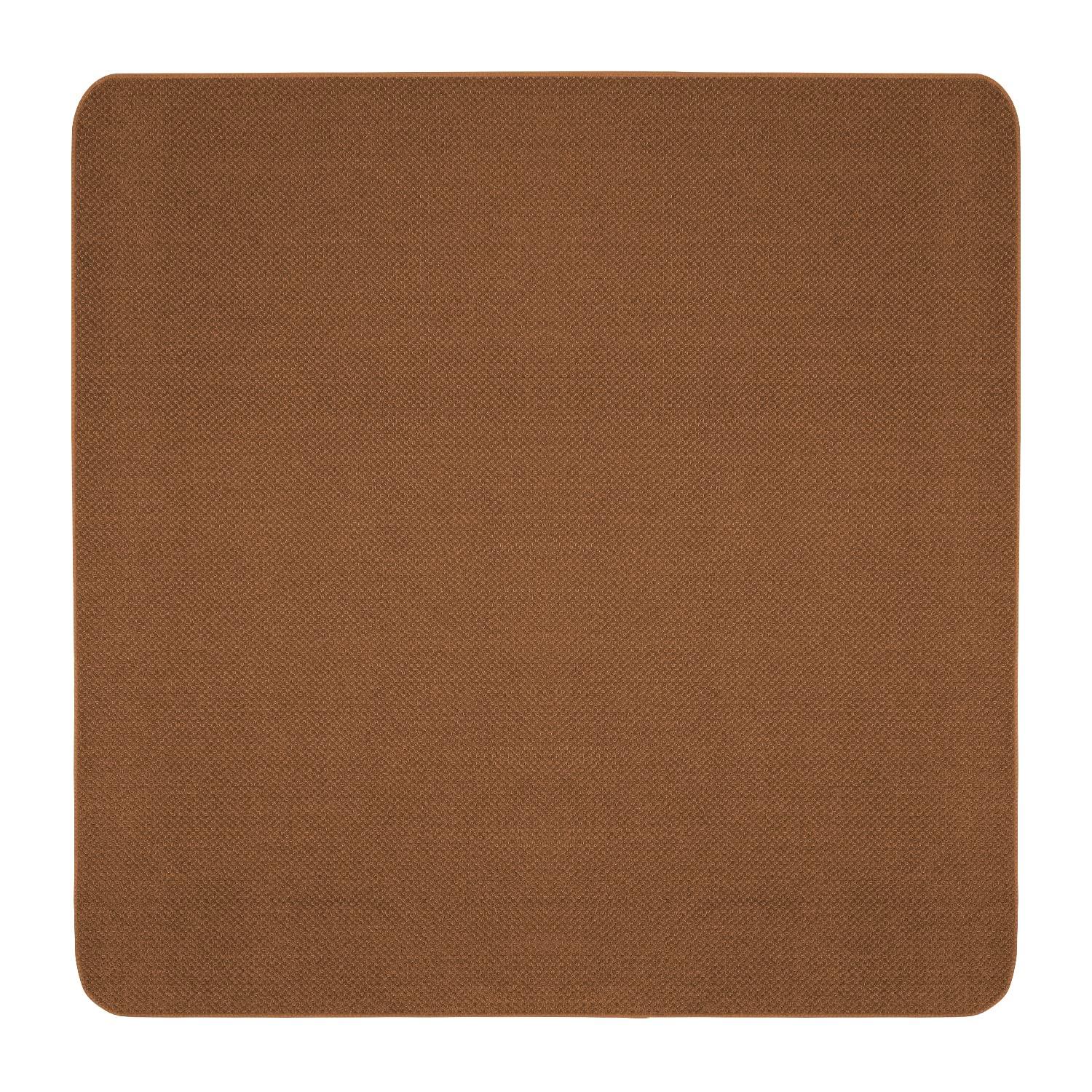 Skid-resistant Carpet Indoor Area Rug Floor Mat - Toffee Brown - 4' X 4' - Many Other Sizes to Choose From