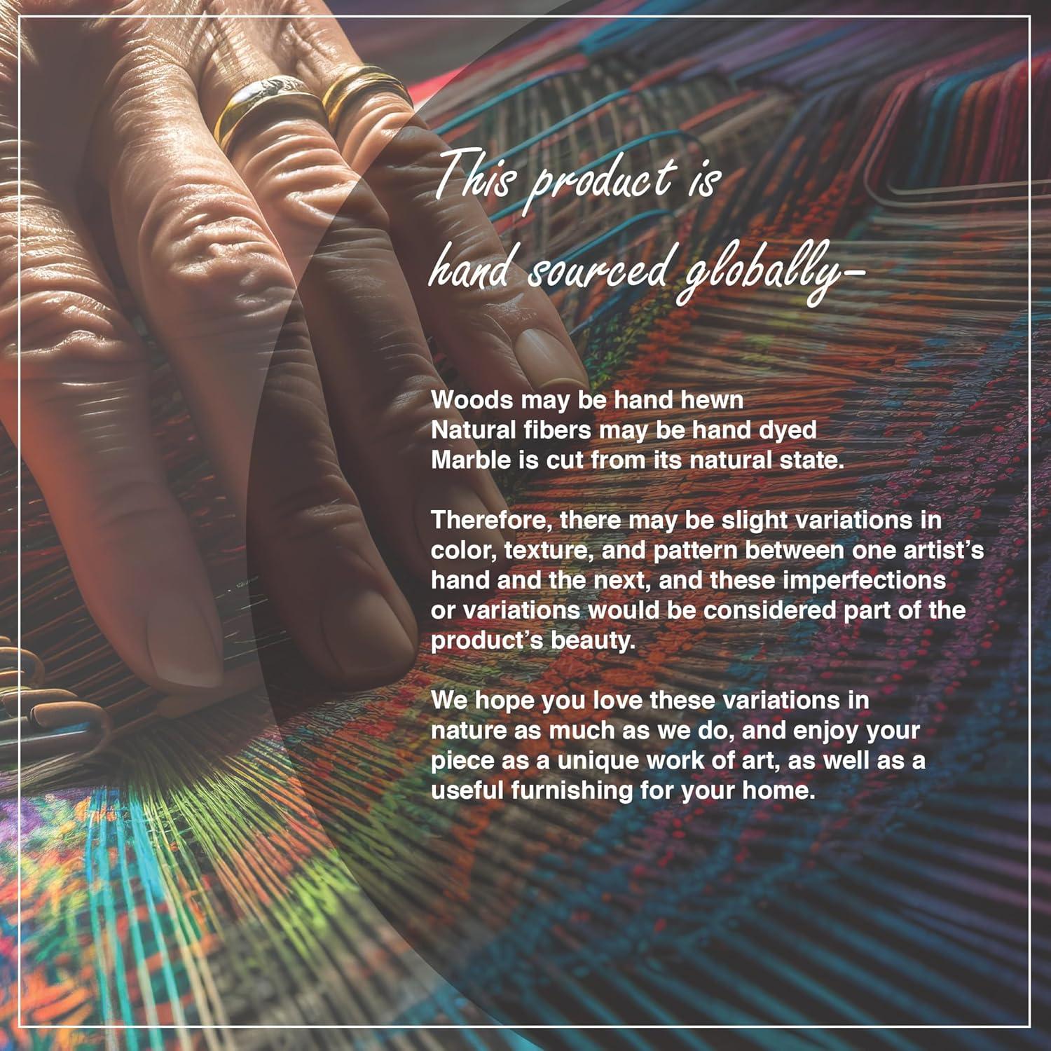 OSP Home Furnishings Round Side Table, Set of 2, Mosaic Black and White Top with Black Metal Base