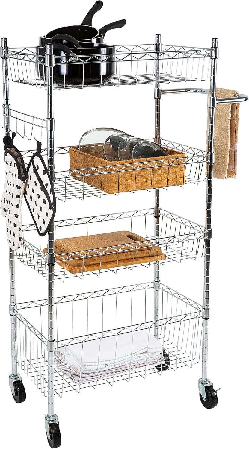 Organize It All Organize It All 4 Tier Utility Cart