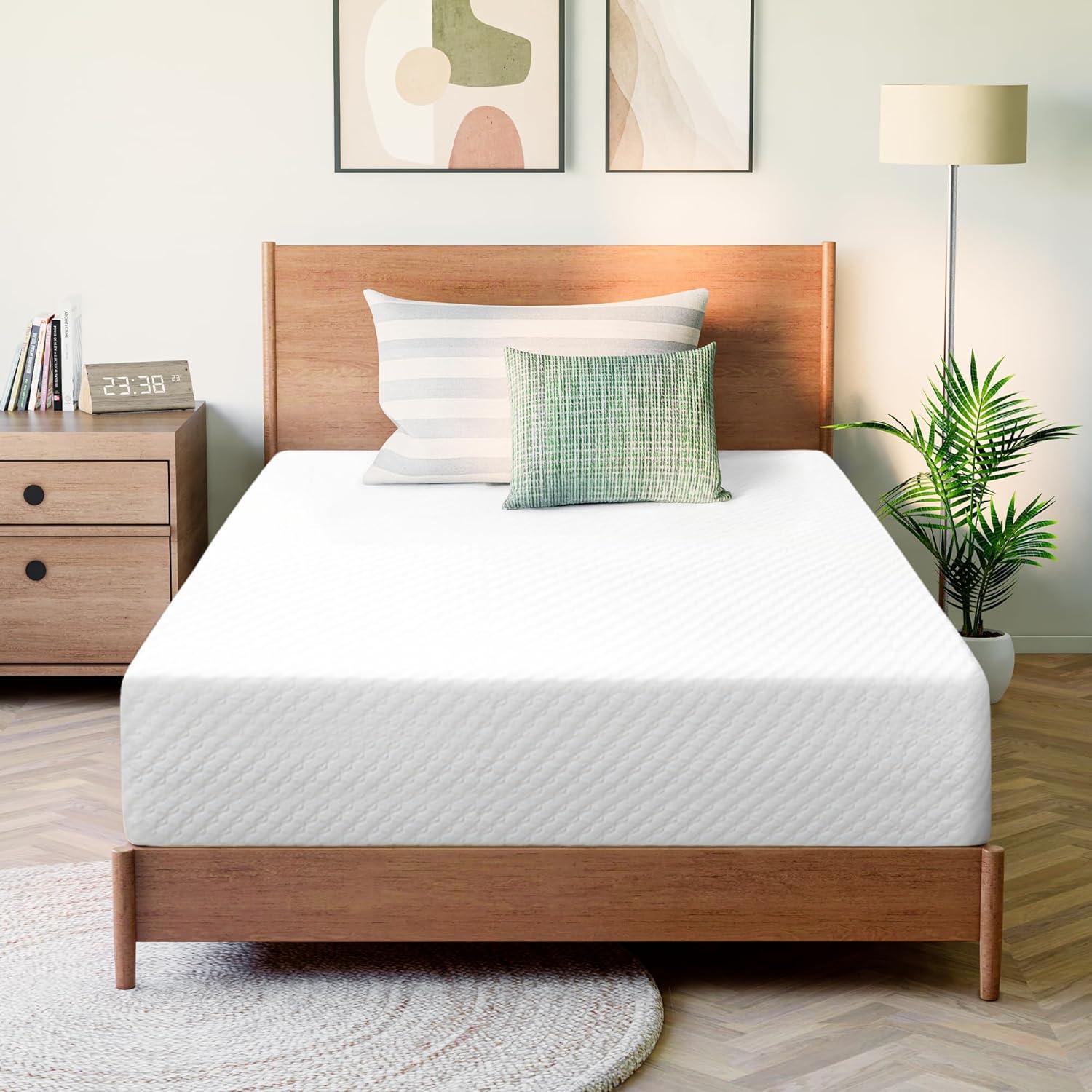 GAESTE 12 Twin Memory Foam Mattress, Cooling Gel, Medium Firm Support, Pressure Relief, Breathable Cover, Mattress in a Box, Adult and Child