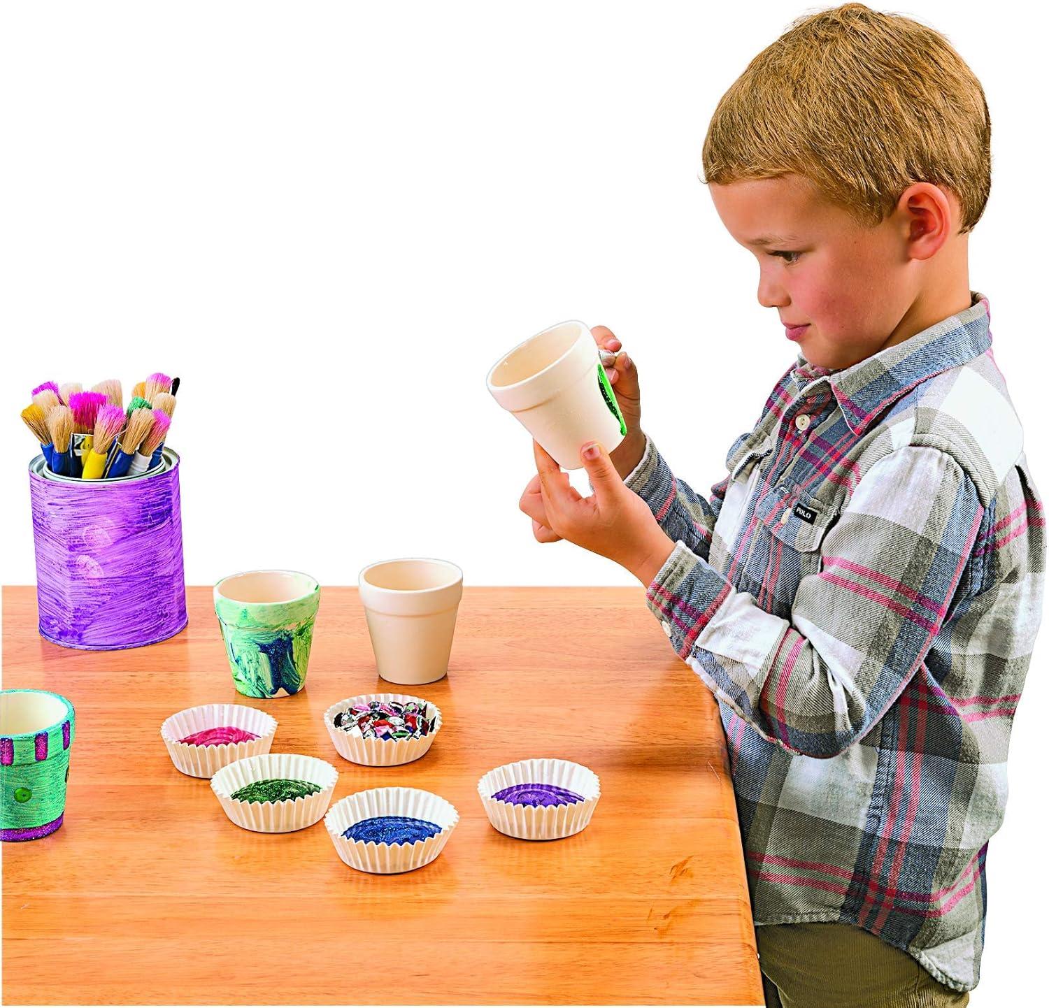 Colorations Ceramic Flower Pots - Set of 12