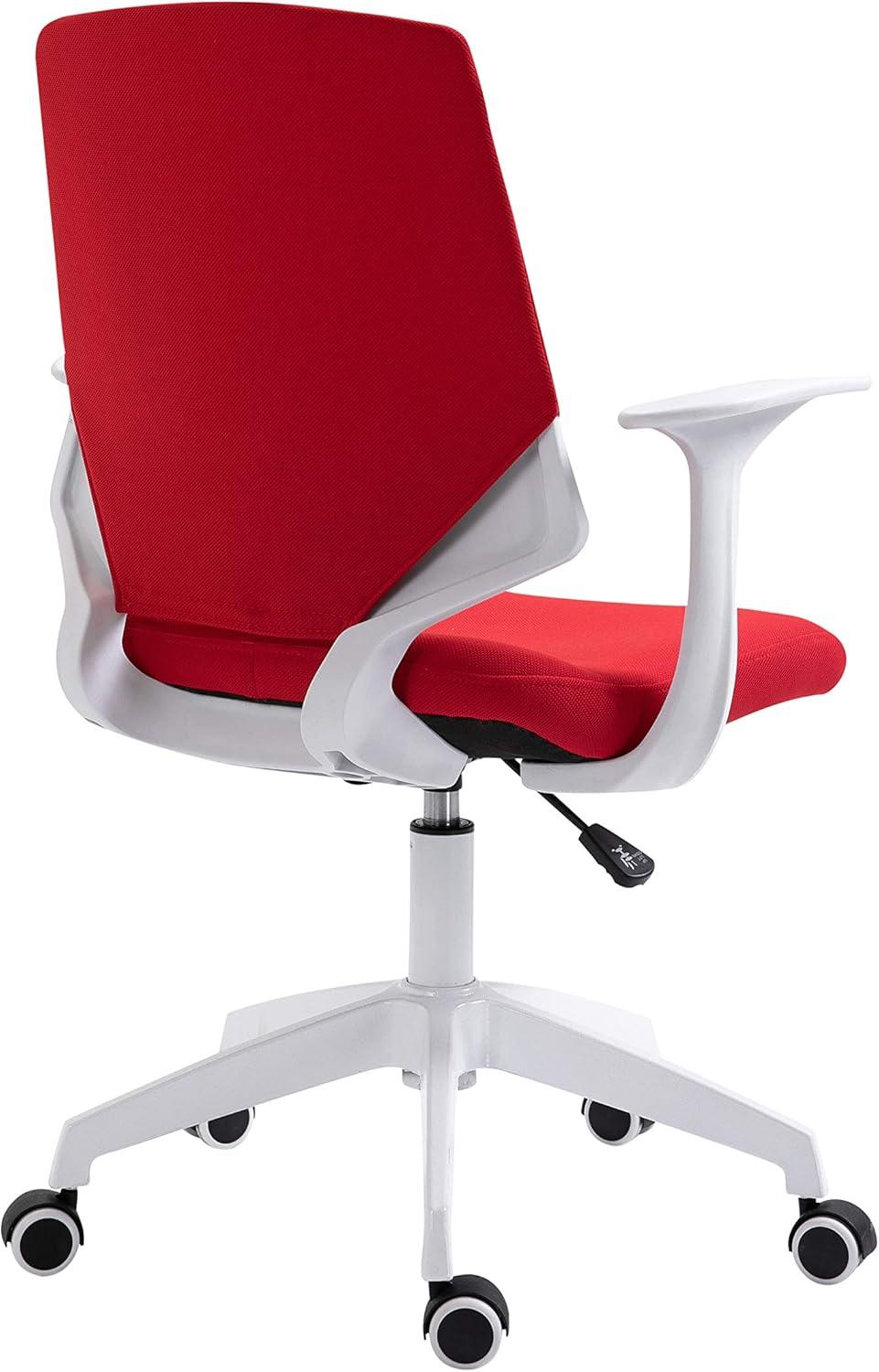 Racing Executive Red Leather Swivel Office Chair with Adjustable Height