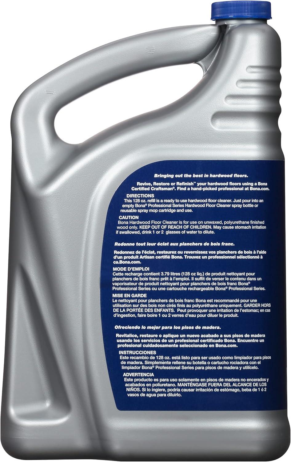 Bona Hardwood Floor Cleaner, 1 gal Refill Bottle